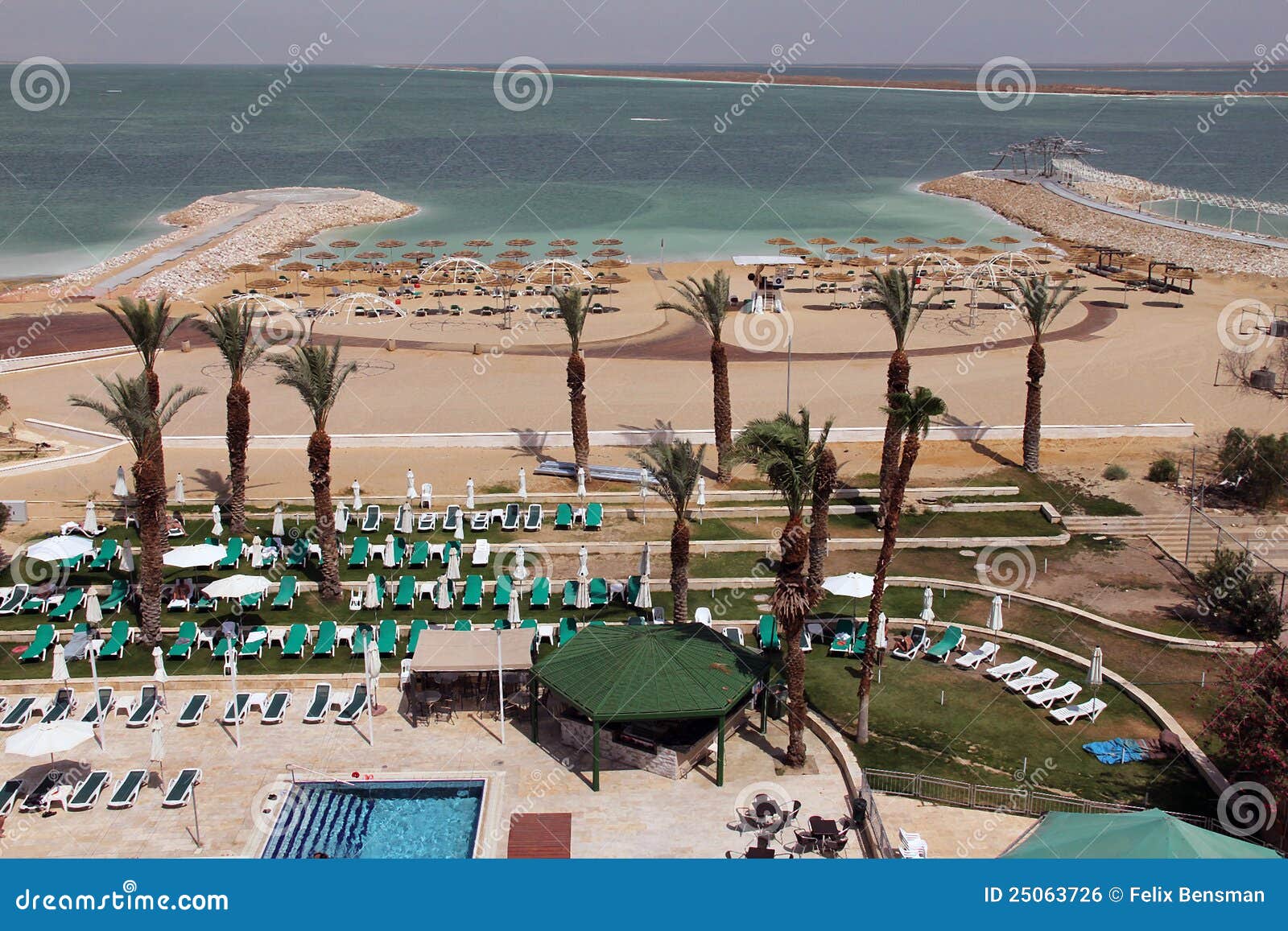 Dead sea hotel beach stock photo  Image chairs  leisure 25063726