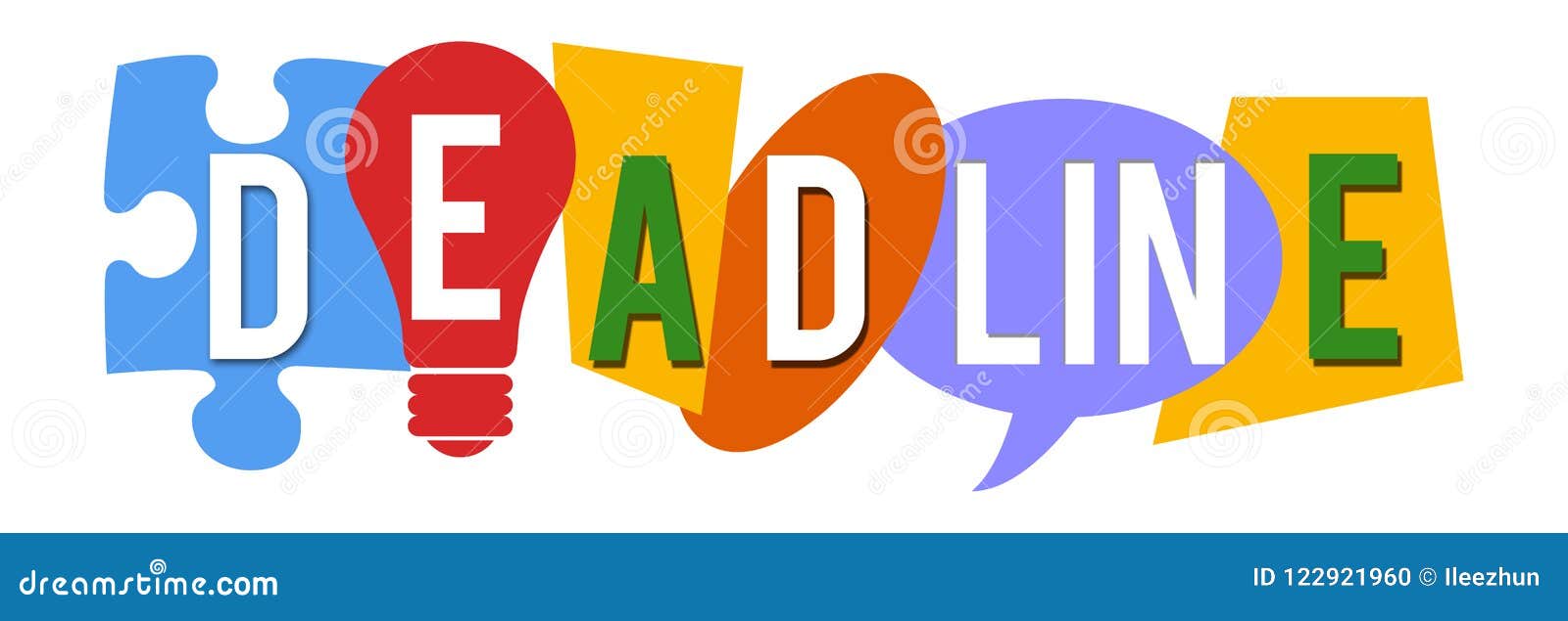 Deadline Colorful Abstract Shapes Stock Illustration Illustration of