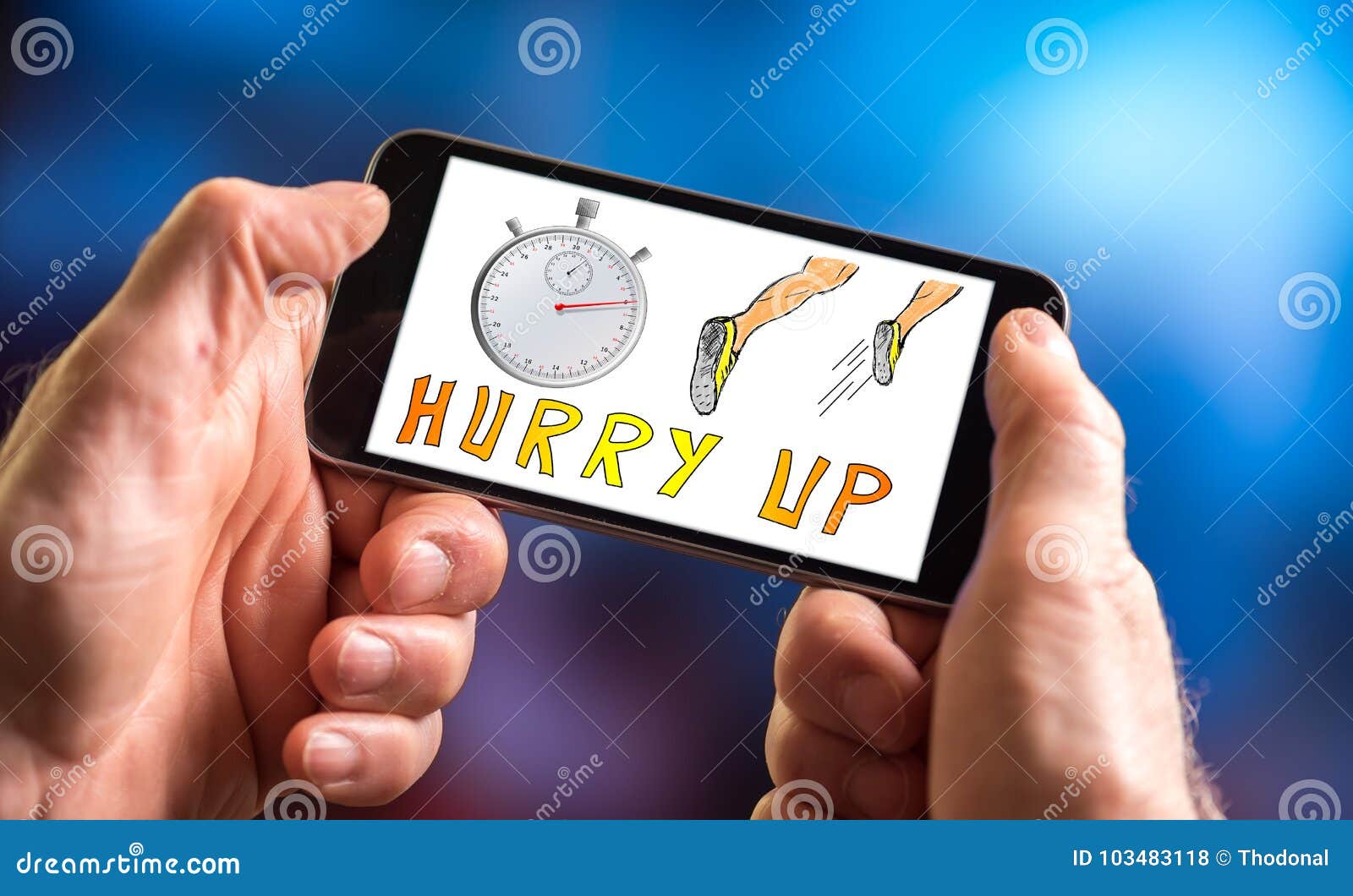 Deadline Concept on a Smartphone Stock Photo Image of mobile, held