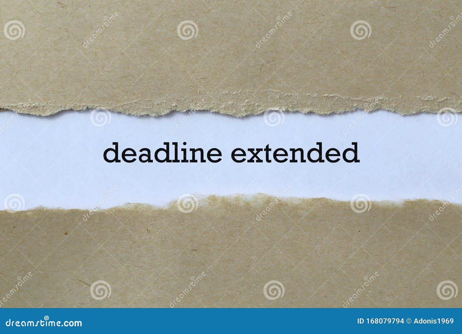 deadline extended on paper