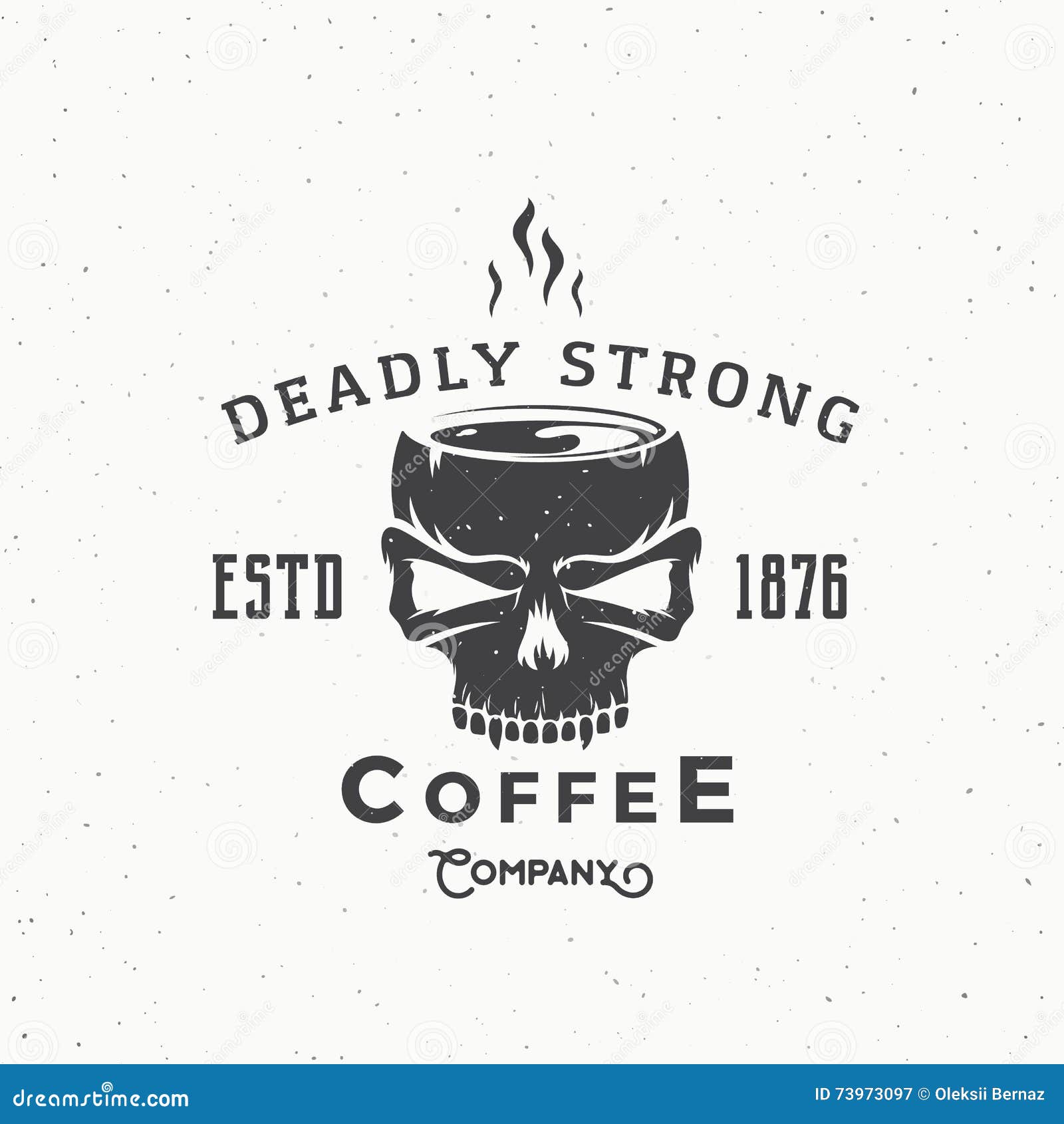 Deadly Strong Coffee Company Abstract Vintage Vector Logo ...