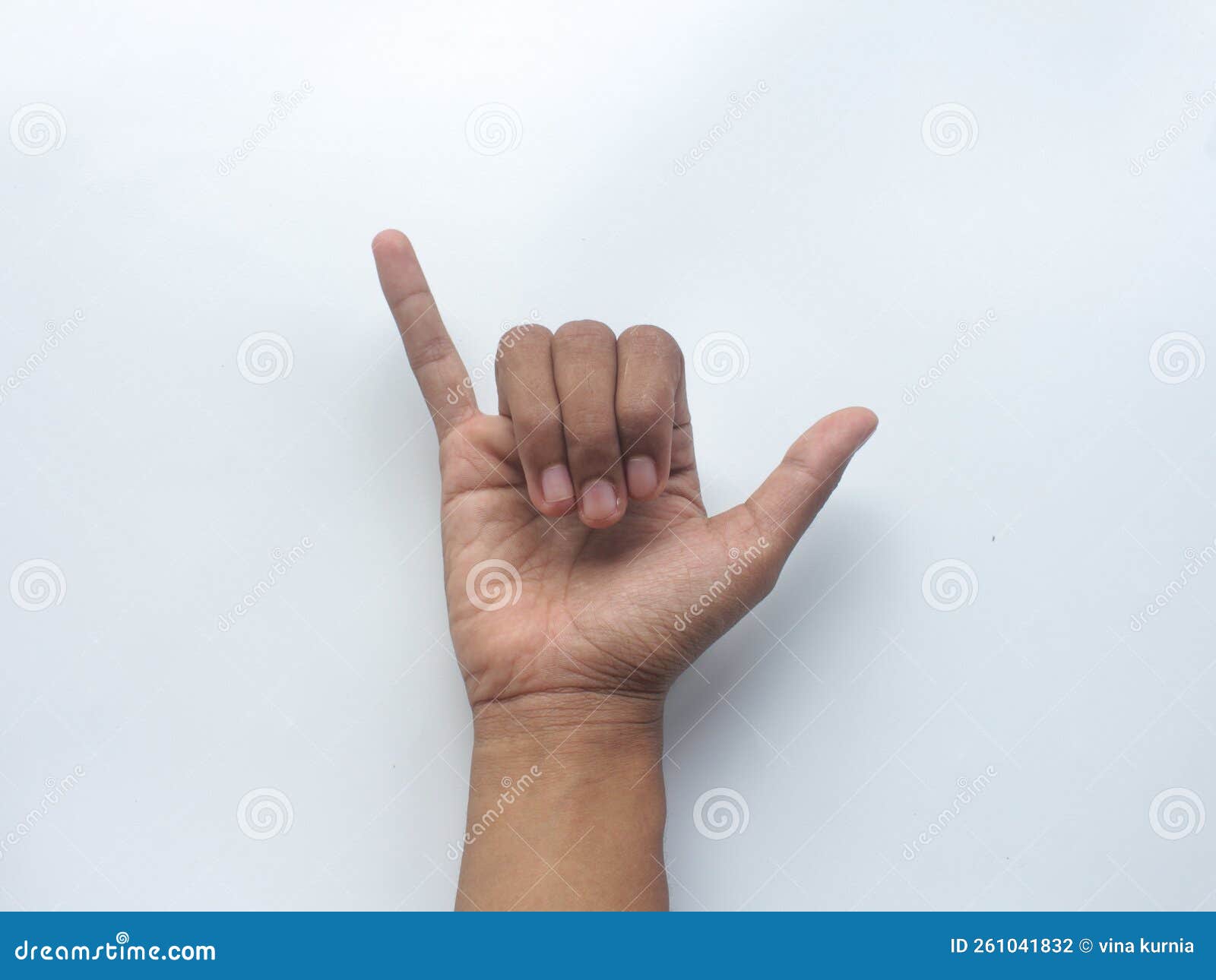 Deaf Mute Hand Language on White Learn the Alphabet, Deafmute