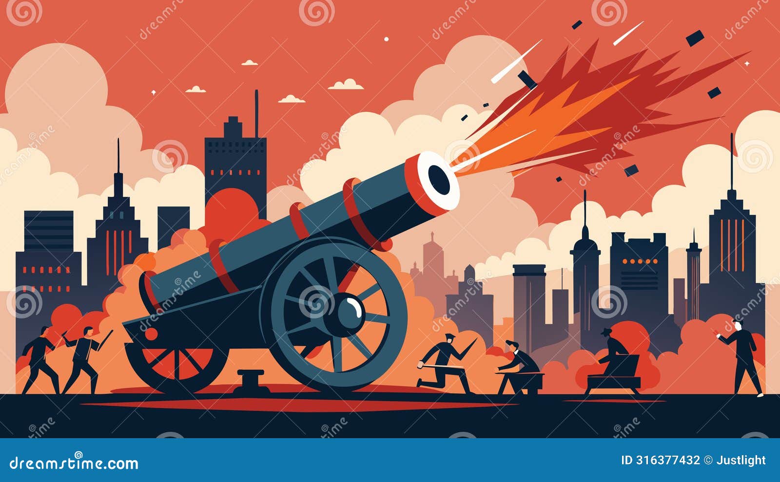 the deafening blast of the cannon echoes through the city a reminder of the freedoms won and the ones still to be fought