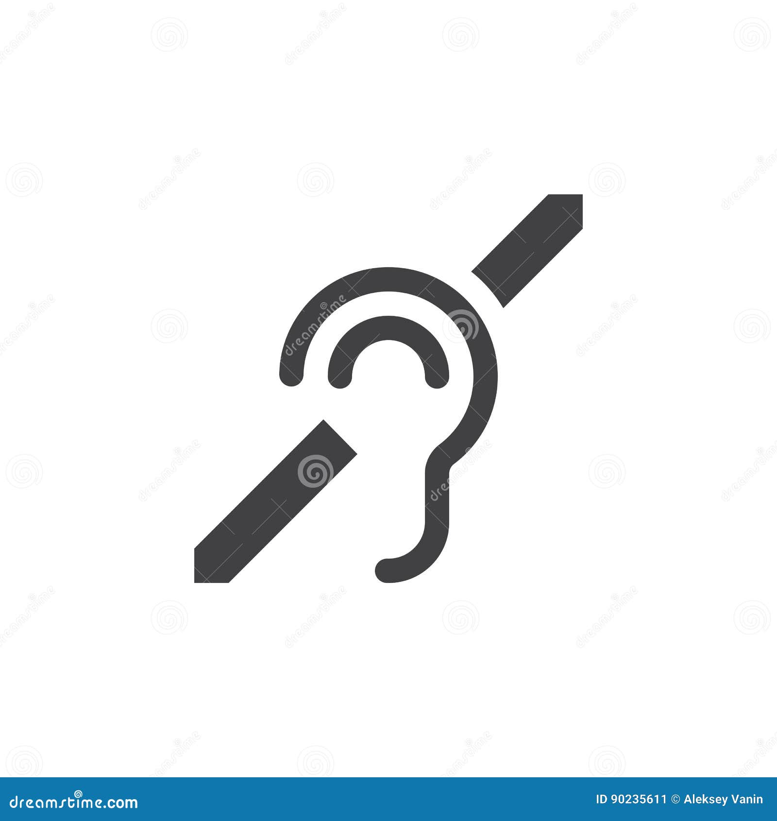 deafness . hearing impairment line icon, outline lo