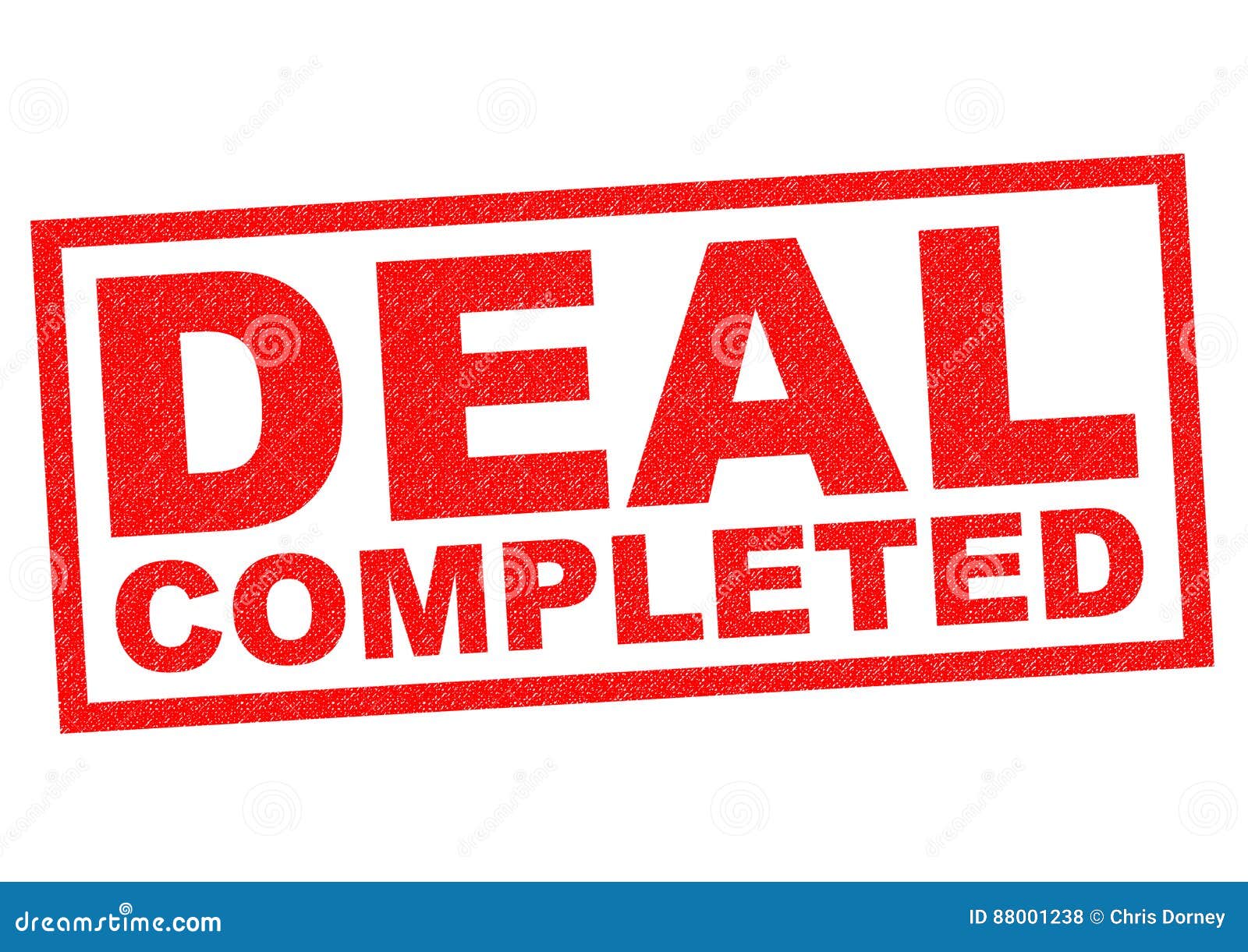 DEAL COMPLETED stock illustration. Illustration of bargain 88001238