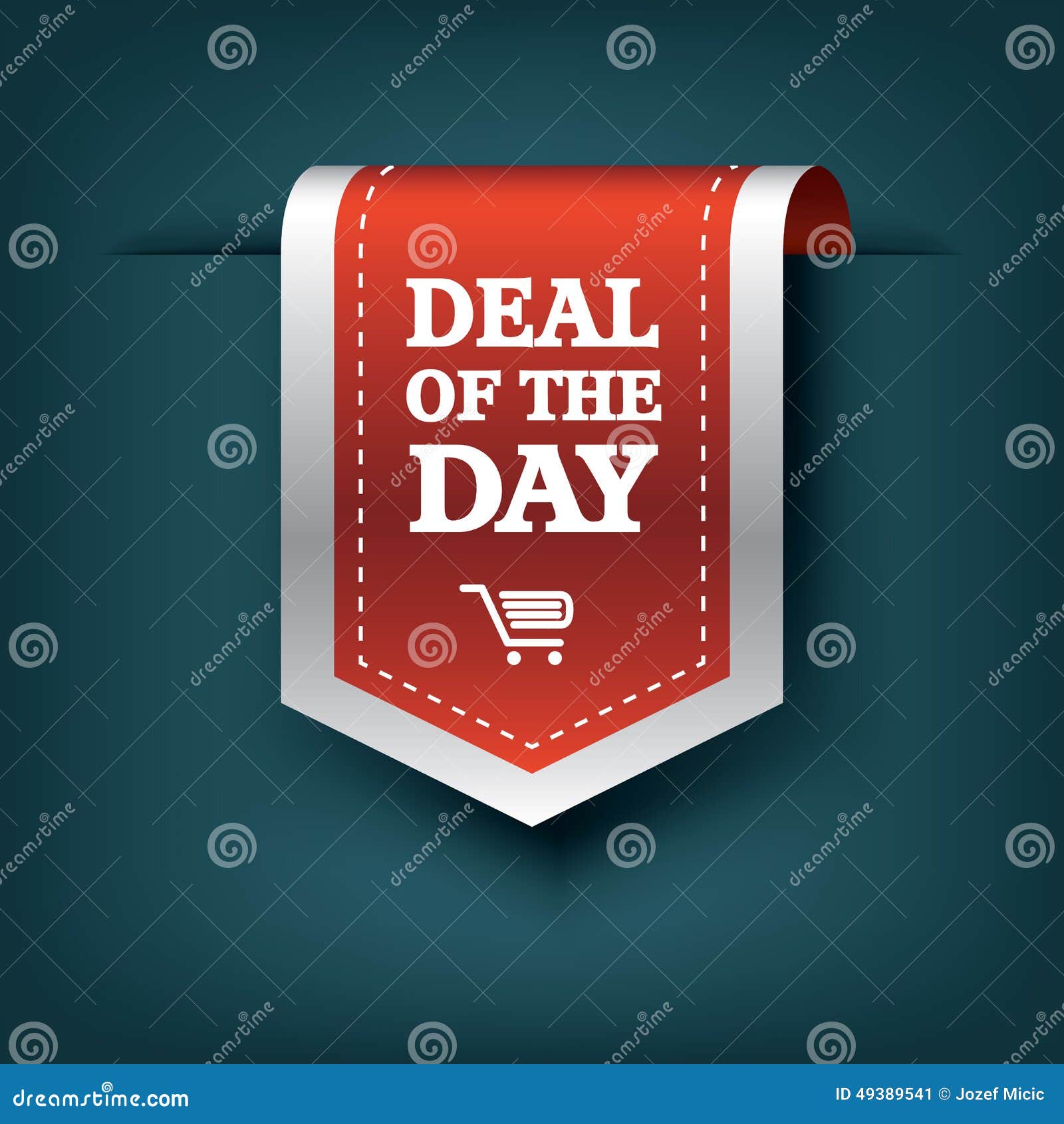 Deal of the day lettering tag Royalty Free Vector Image