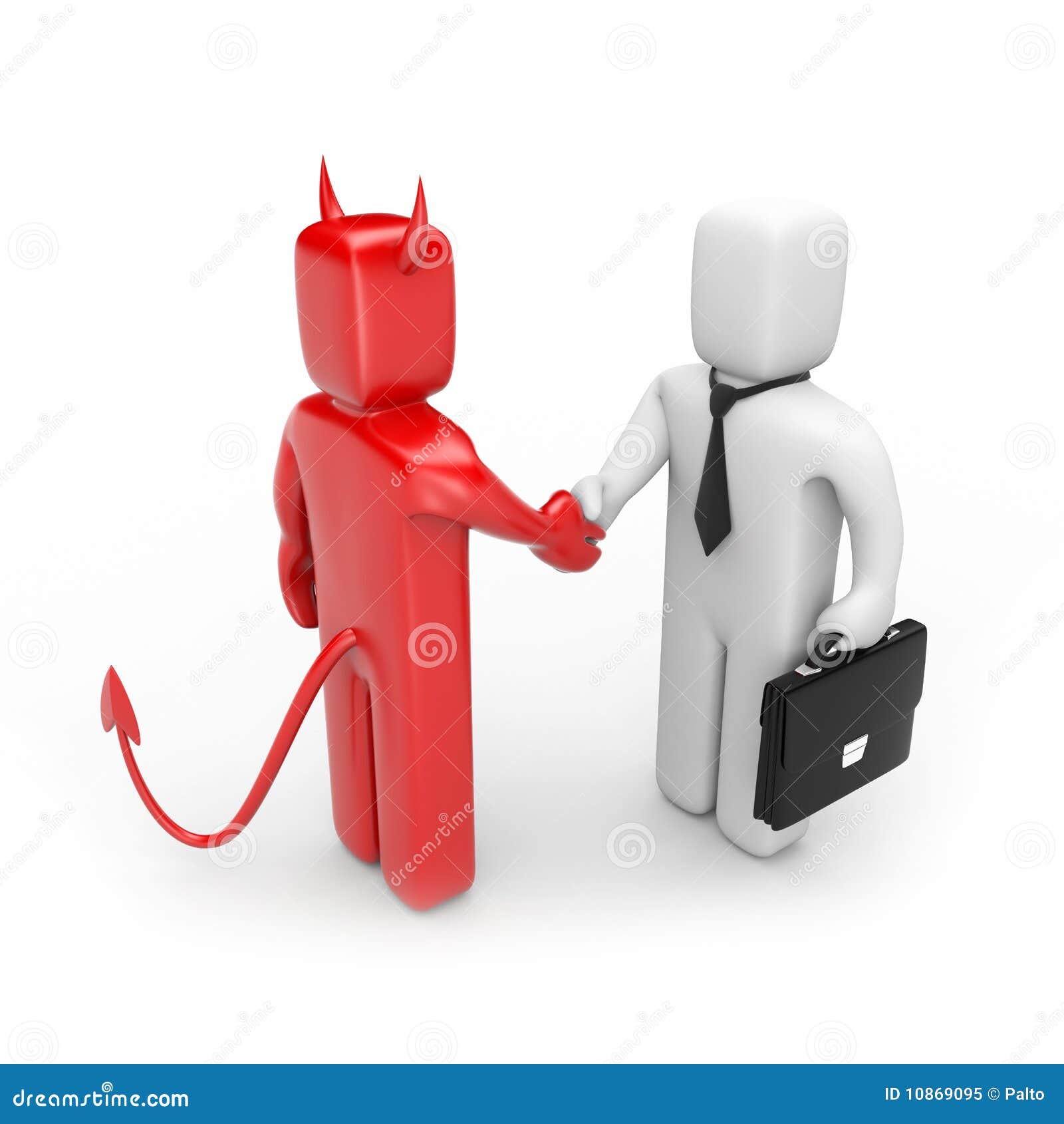 The deal with a devil stock illustration. Illustration of meeting