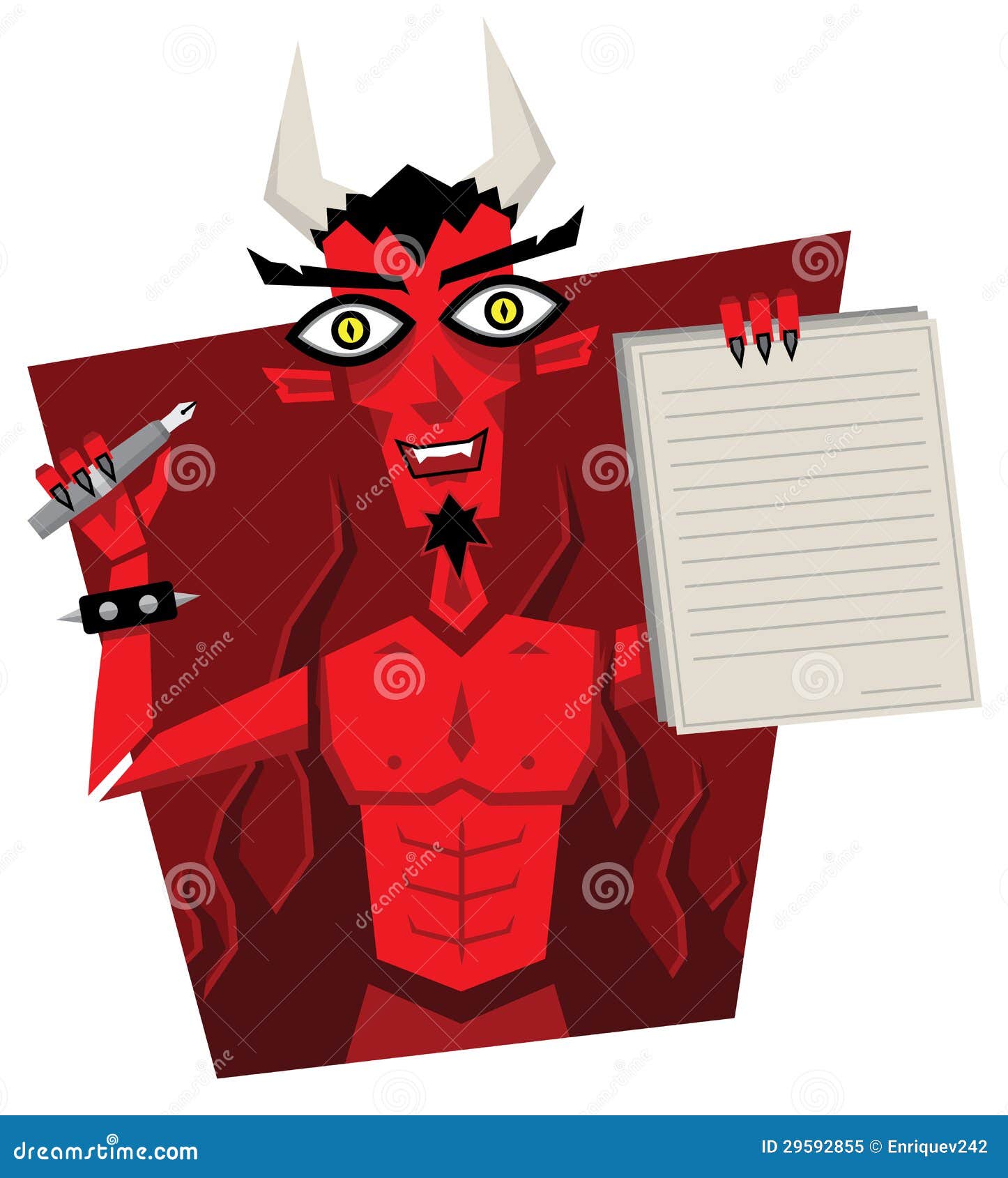 Deal with the Devil stock vector. Illustration of character - 29592855