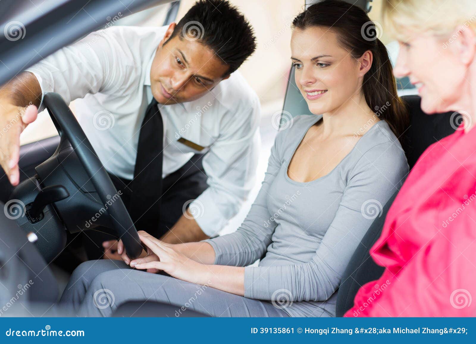 Dealer Explaining Car Customers Stock Image Image of dealer