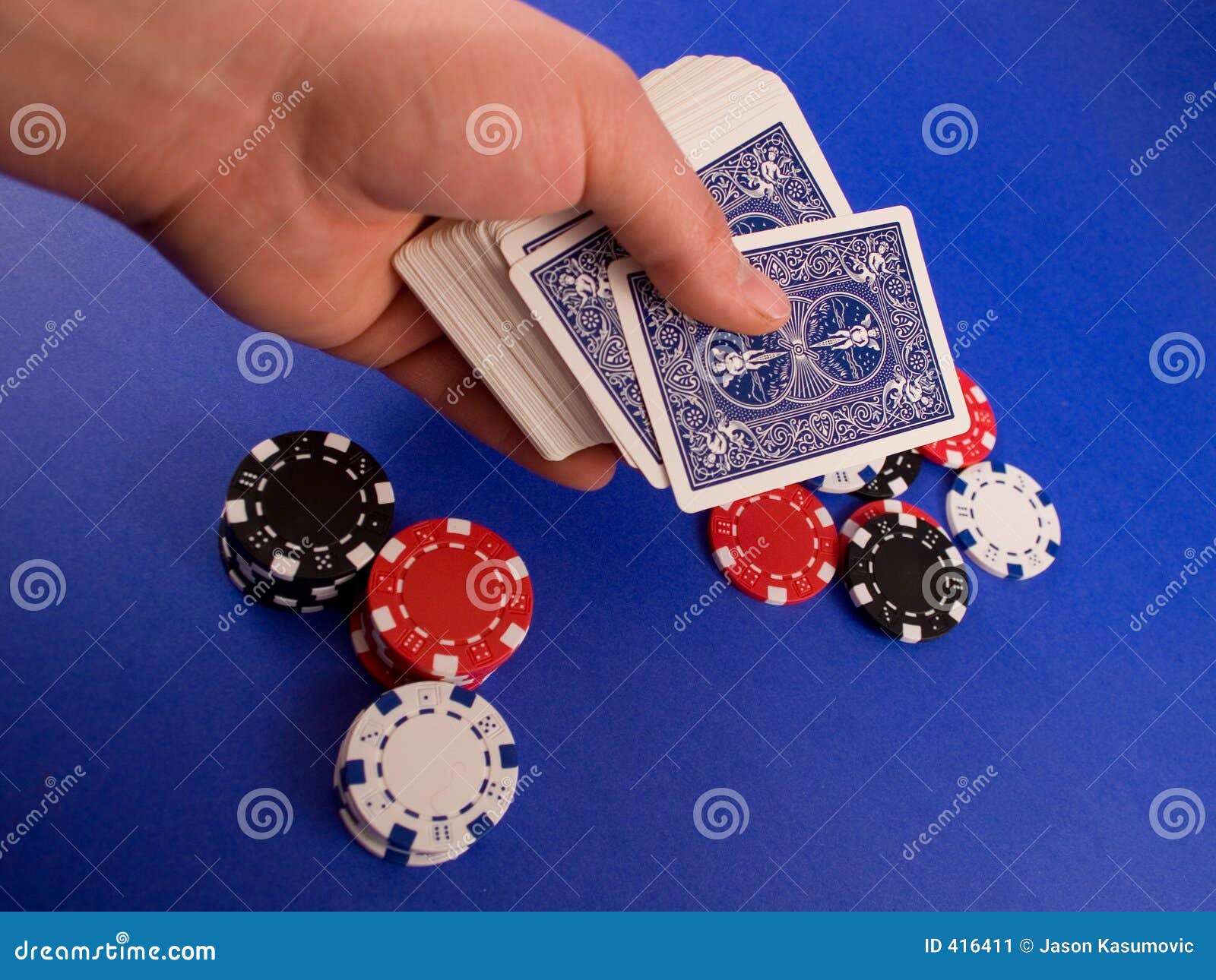 Dealing the Cards stock image. Image of cards, poker, chips 416411