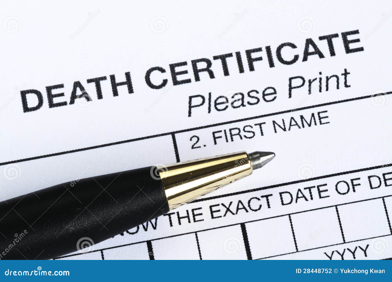 death certificate