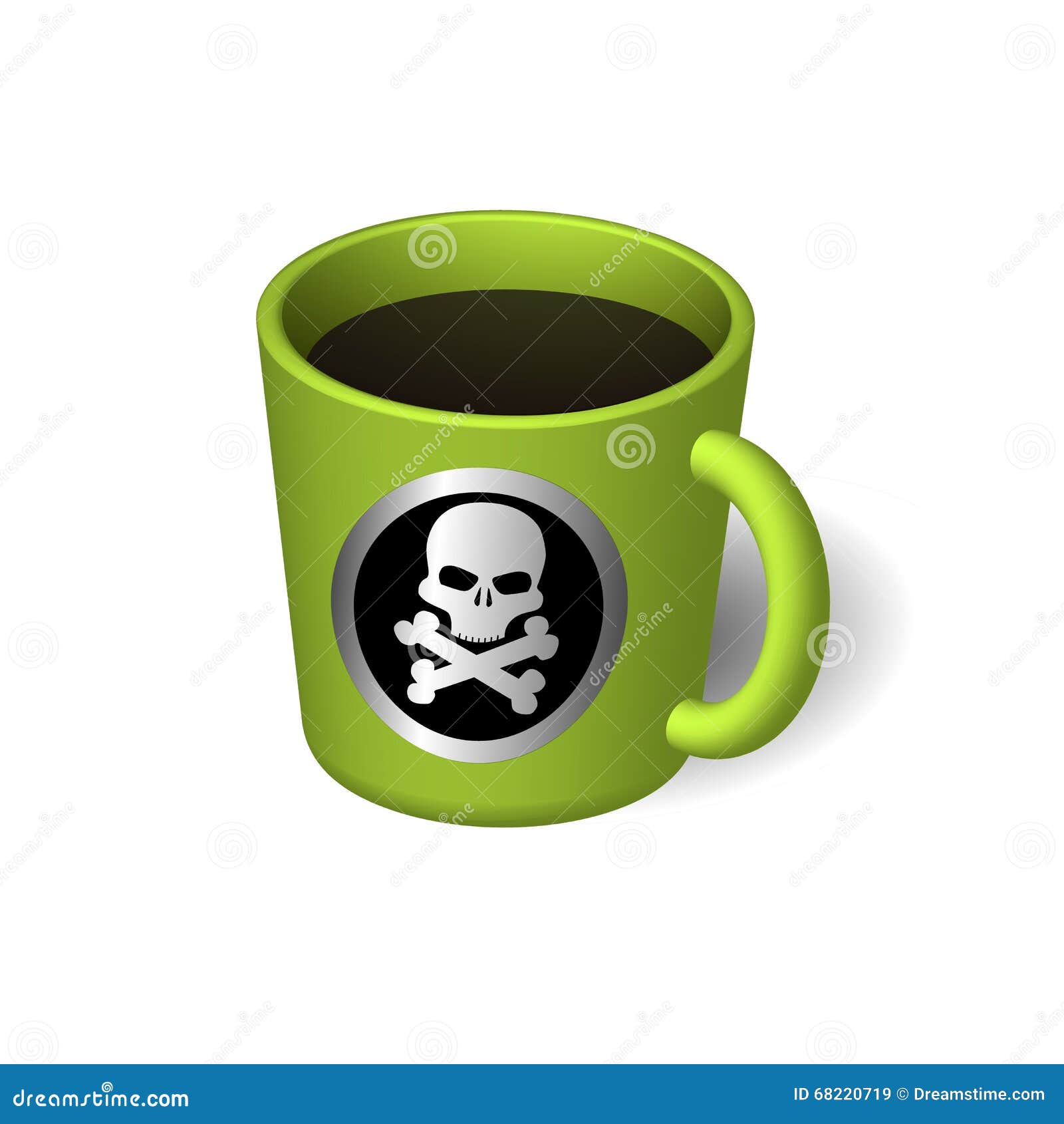 Death_cup stock illustration. Illustration of latte, view 68220719
