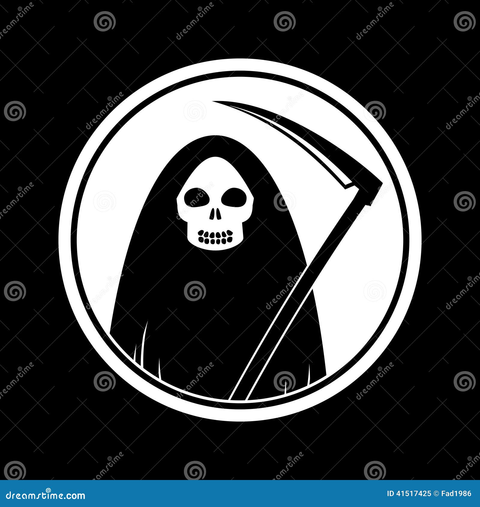 Death icon stock vector. Illustration of face, grave - 41517425