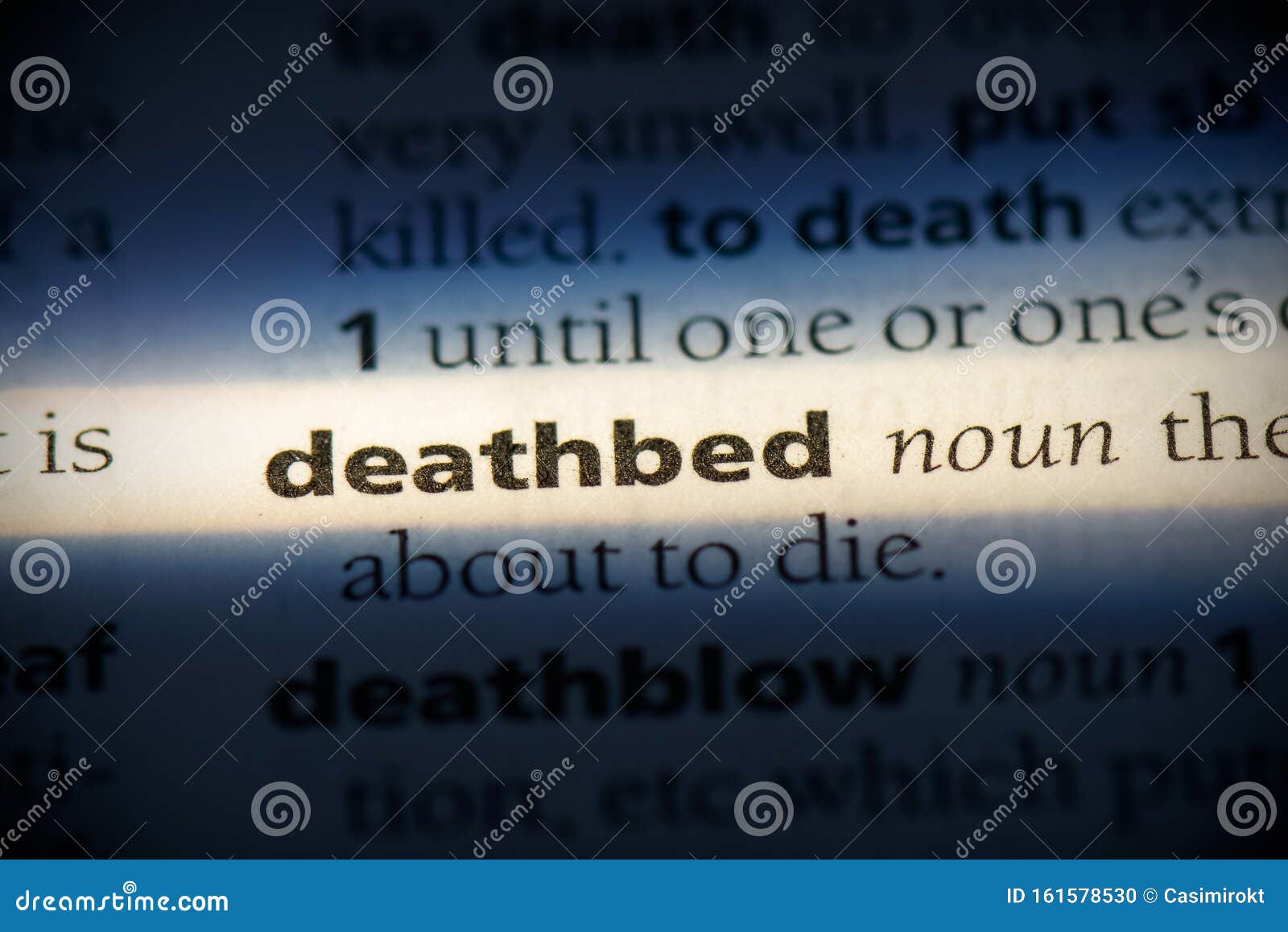 Deathbed stock photo. Image of page, education, closeup 161578530