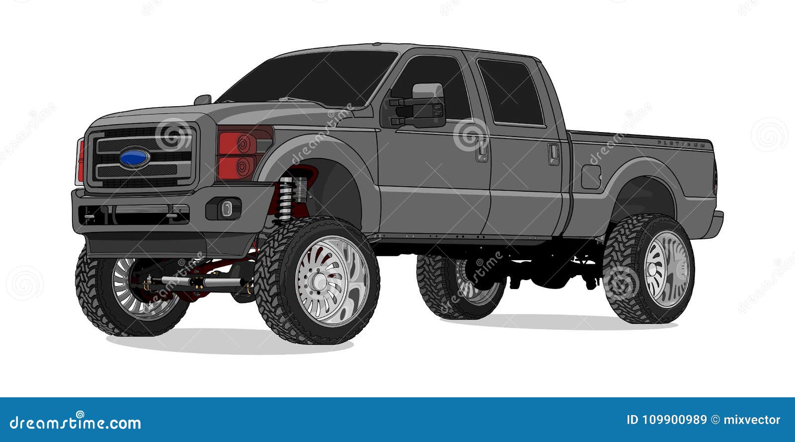 Ford F250 Super Duty En Vector Ilustración del Vector - Ilustración de  coche, vectorizado: 109900989, image size:1600x890