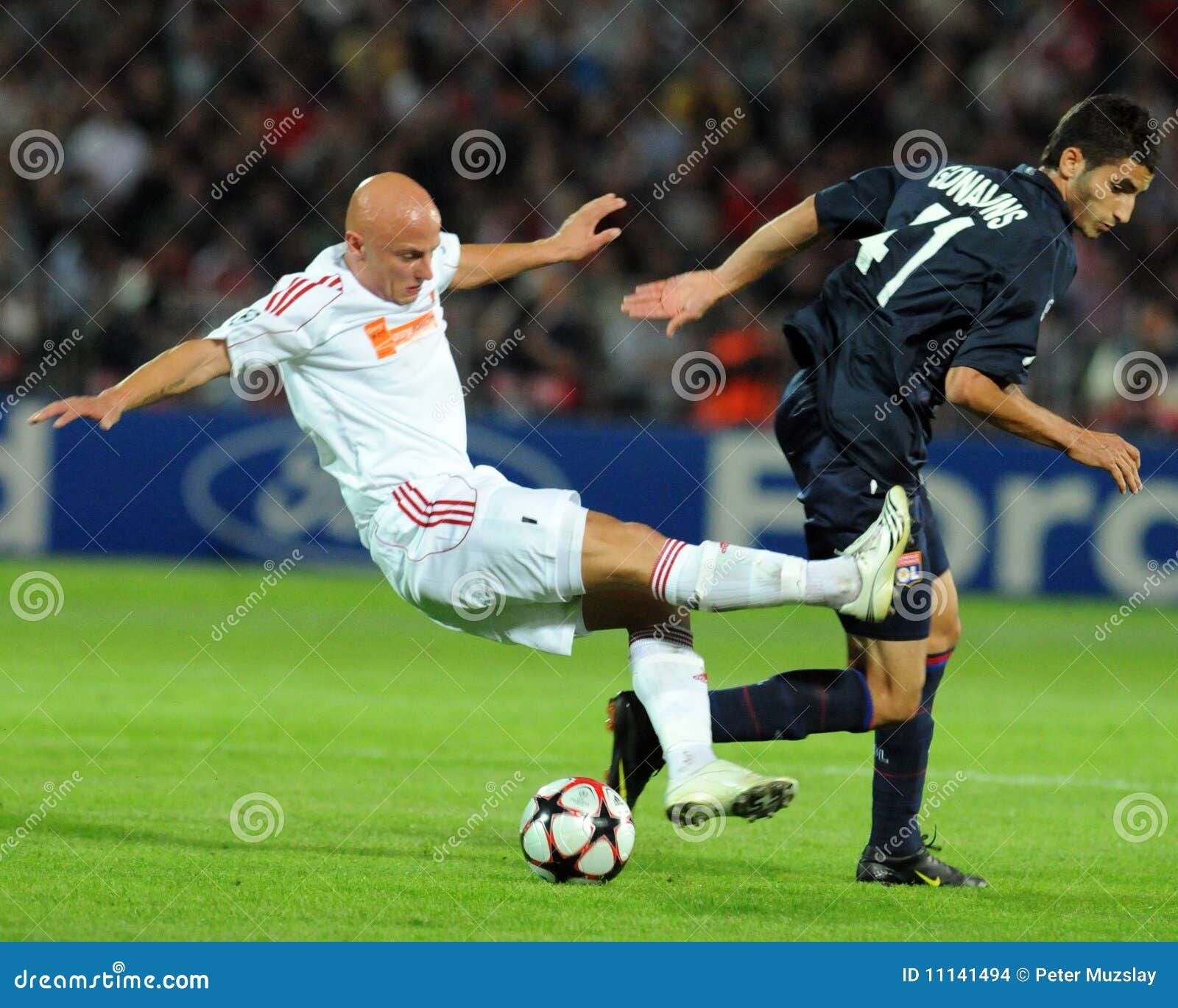 Debrecen Lyon UEFA Champions League Match Editorial Stock Image Image of athletics, budapest