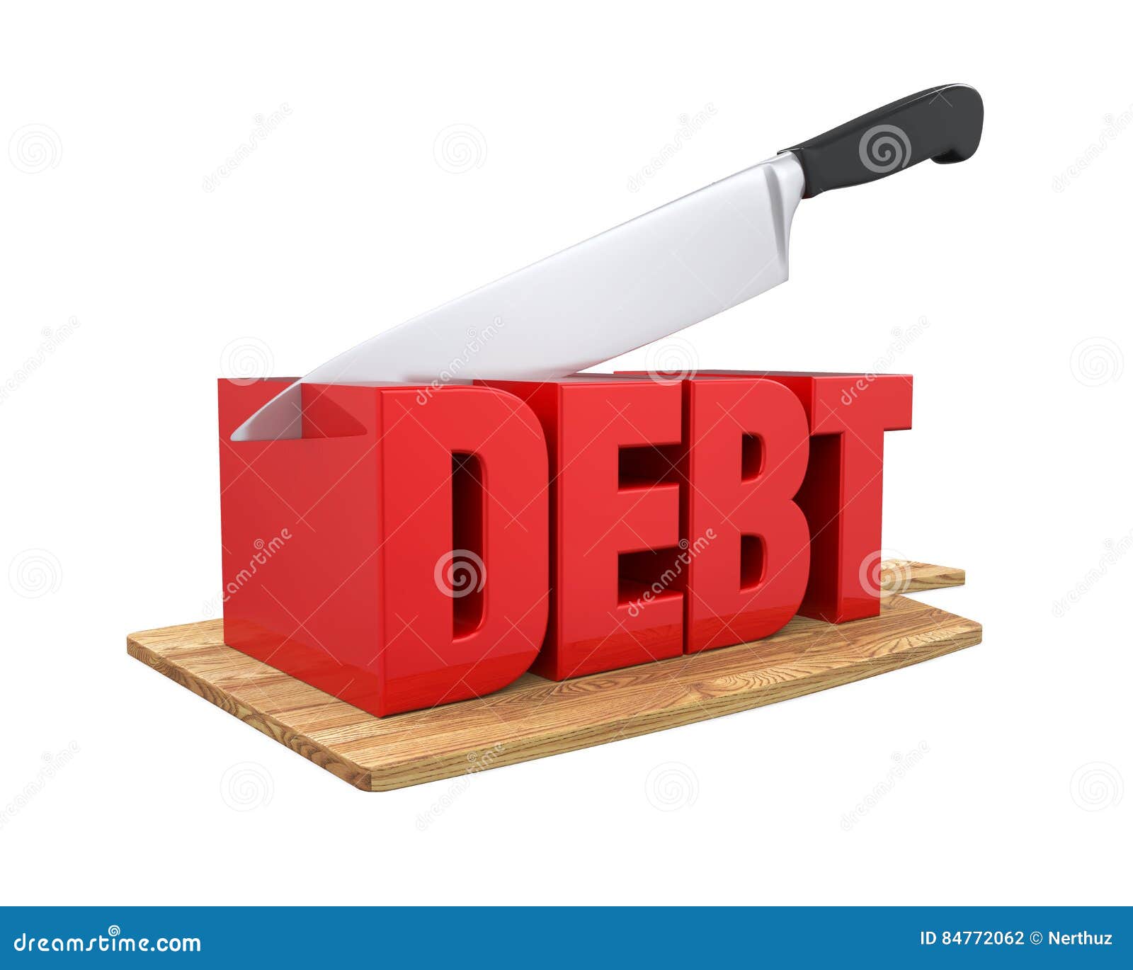 Debt Cuts Concept stock illustration. Illustration of lowering 84772062