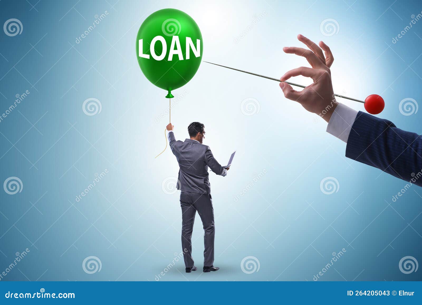 Debt and Loan Concept with Balloon Stock Image Image of burst