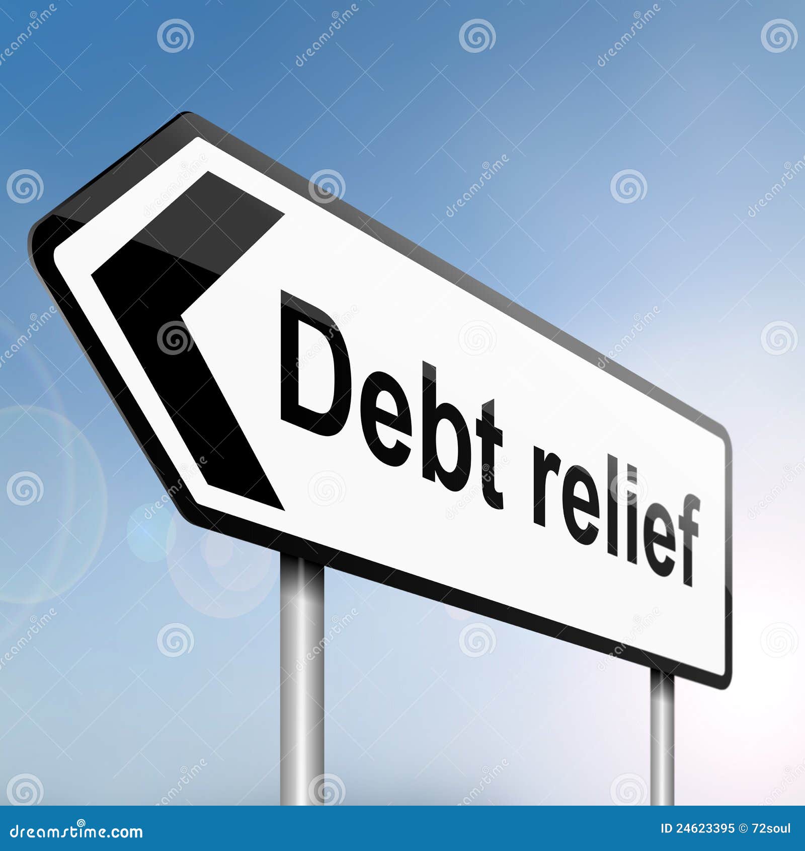 Debt relief concept. stock illustration. Illustration of economic