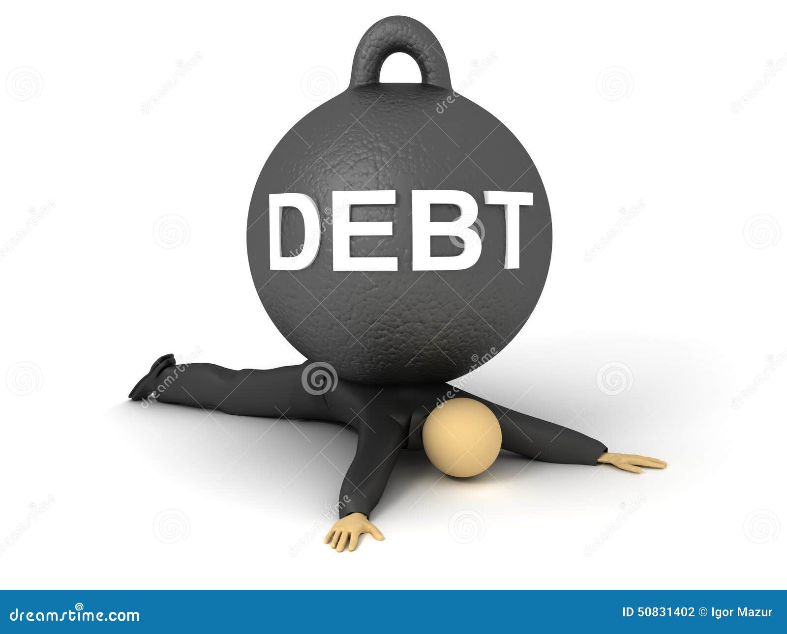 Debt Weight stock illustration. Illustration of debt 50831402