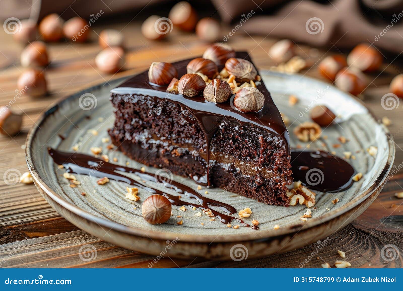 decadent chocolate hazelnut cake