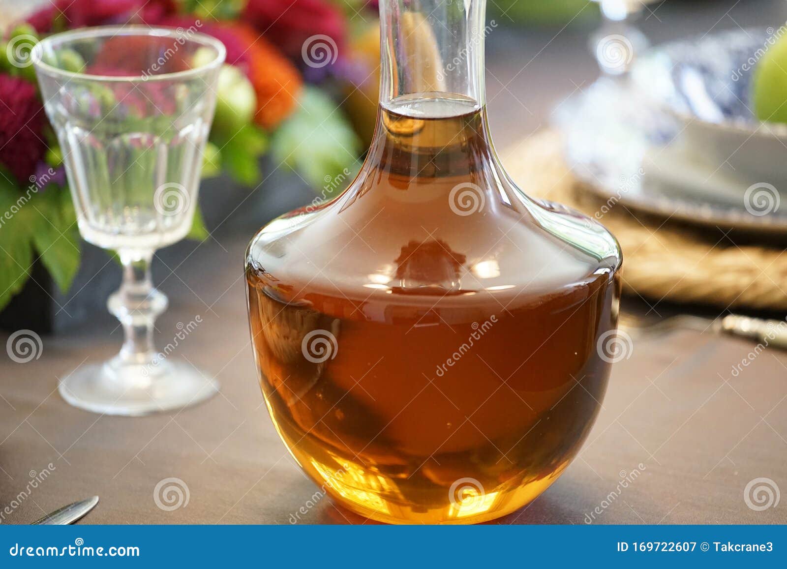 Decanter of the table stock image. Image of liquor, glass 169722607