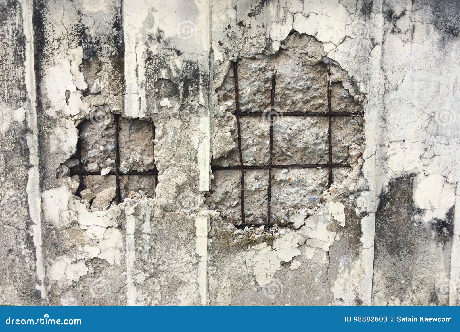Decay wall stock photo. Image of decay, reinforced, steel 98882600