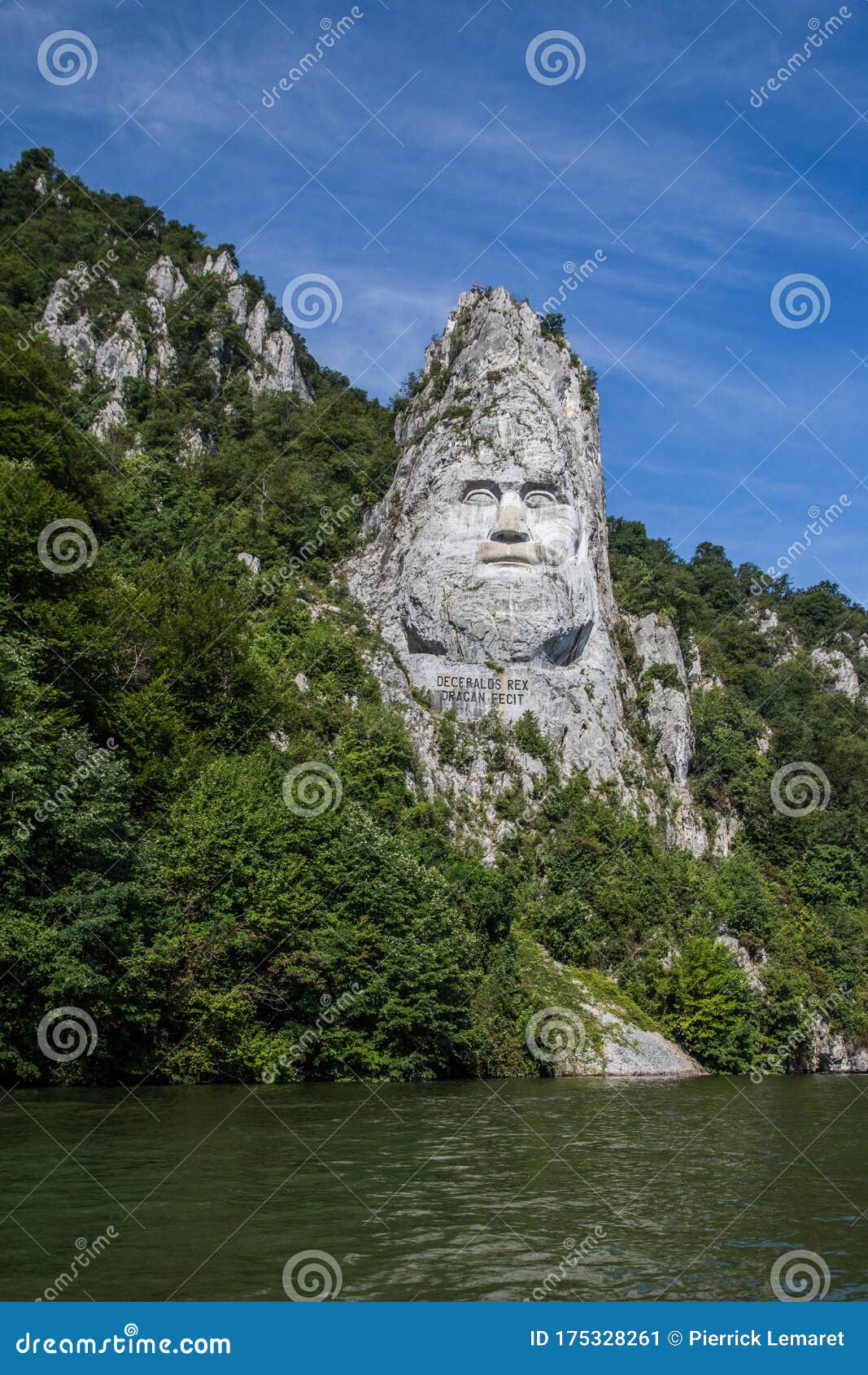 Decebal King Face Statue in Eastern Europe Romania Editorial Photo