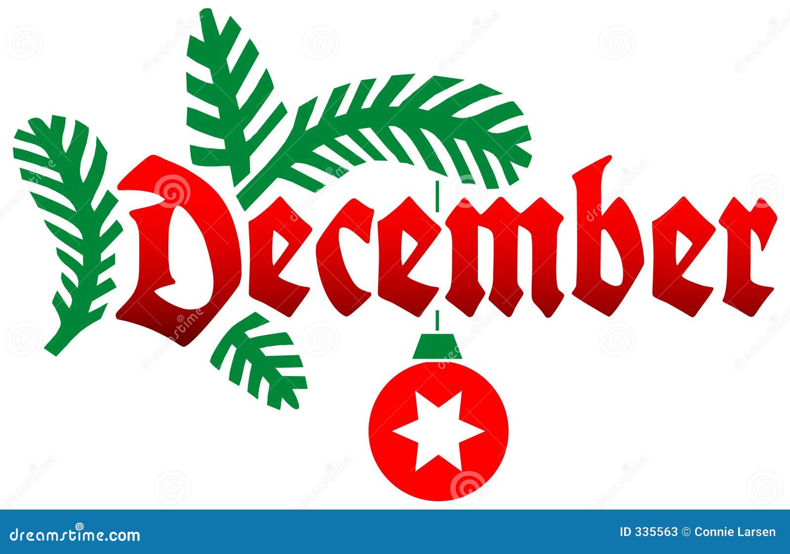 December happy birthday clipart