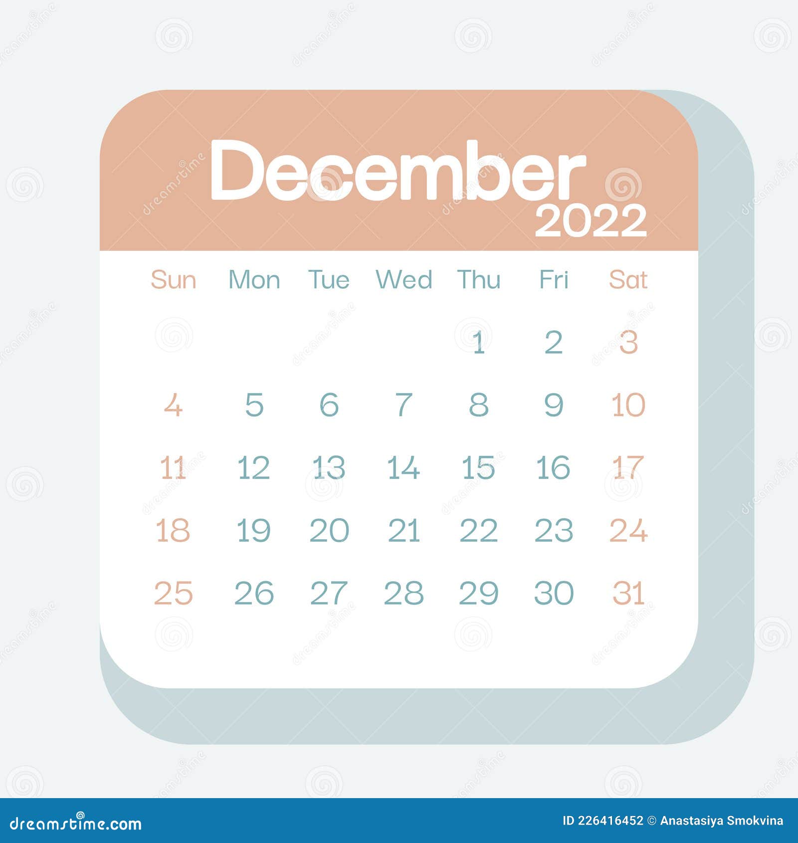 December 2022 Calendar December 2022 Calendar Planner In Pastel Color Stock Vector - Illustration  Of Background, Monday: 226416452