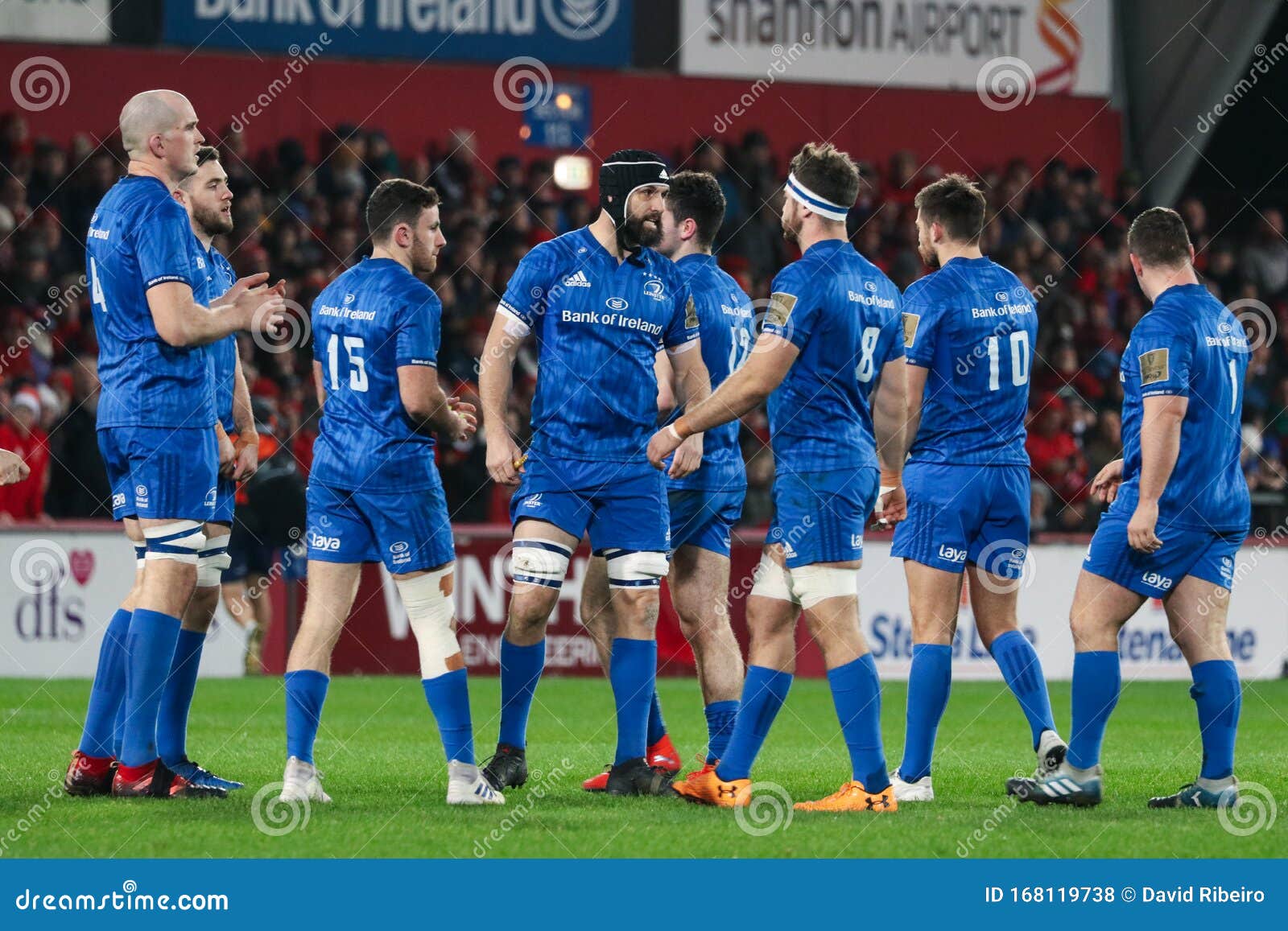 Pro 14 Match - Munster Rugby Versus Leinster Rugby Match at Thomond Park Editorial Stock Photo