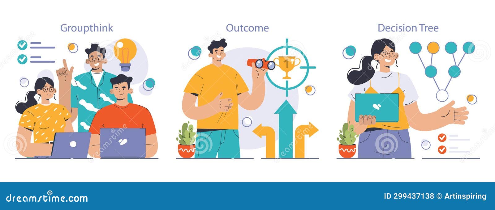 Decisionmaking Set. Strategic Thinking, Brainstorming and Solution