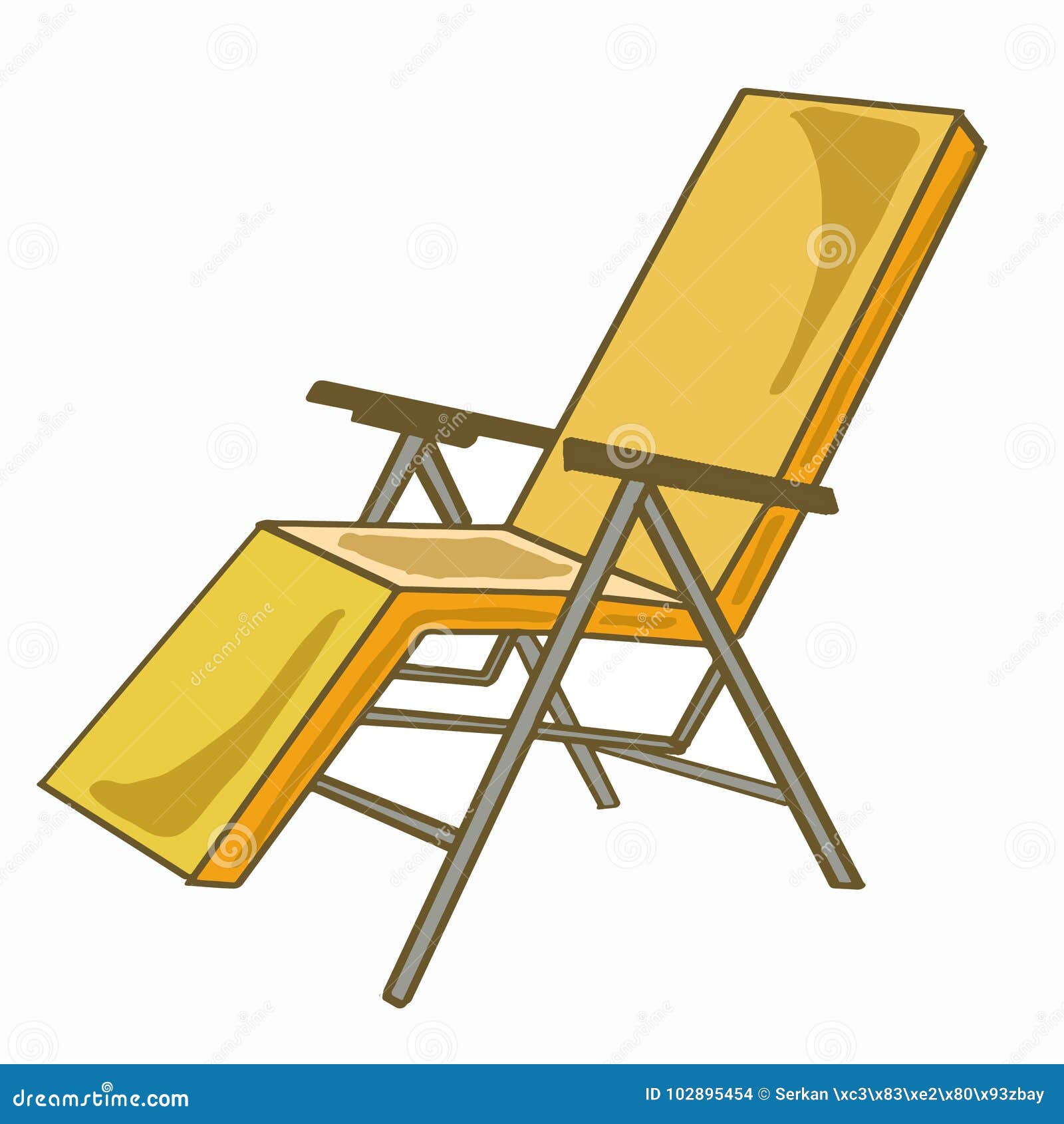 Deck chairs stock illustration. Illustration of design 102895454