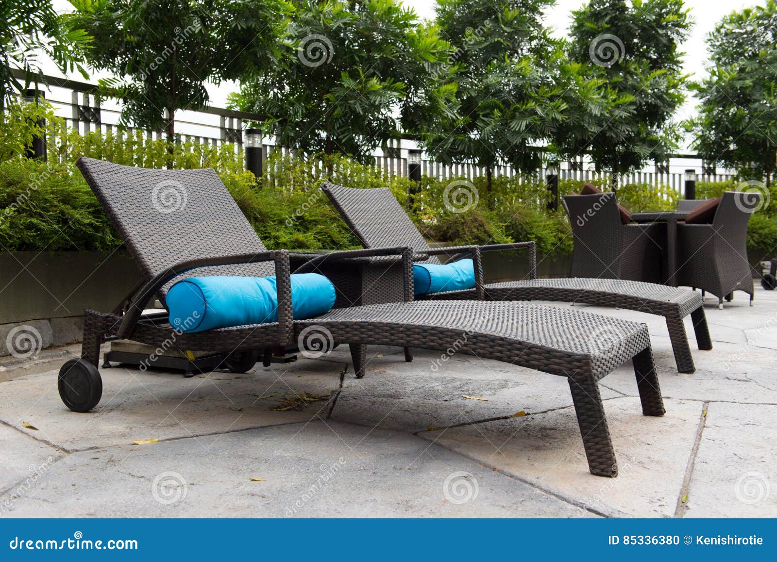 Deck chairs at the pool stock photo. Image of sunbath 85336380