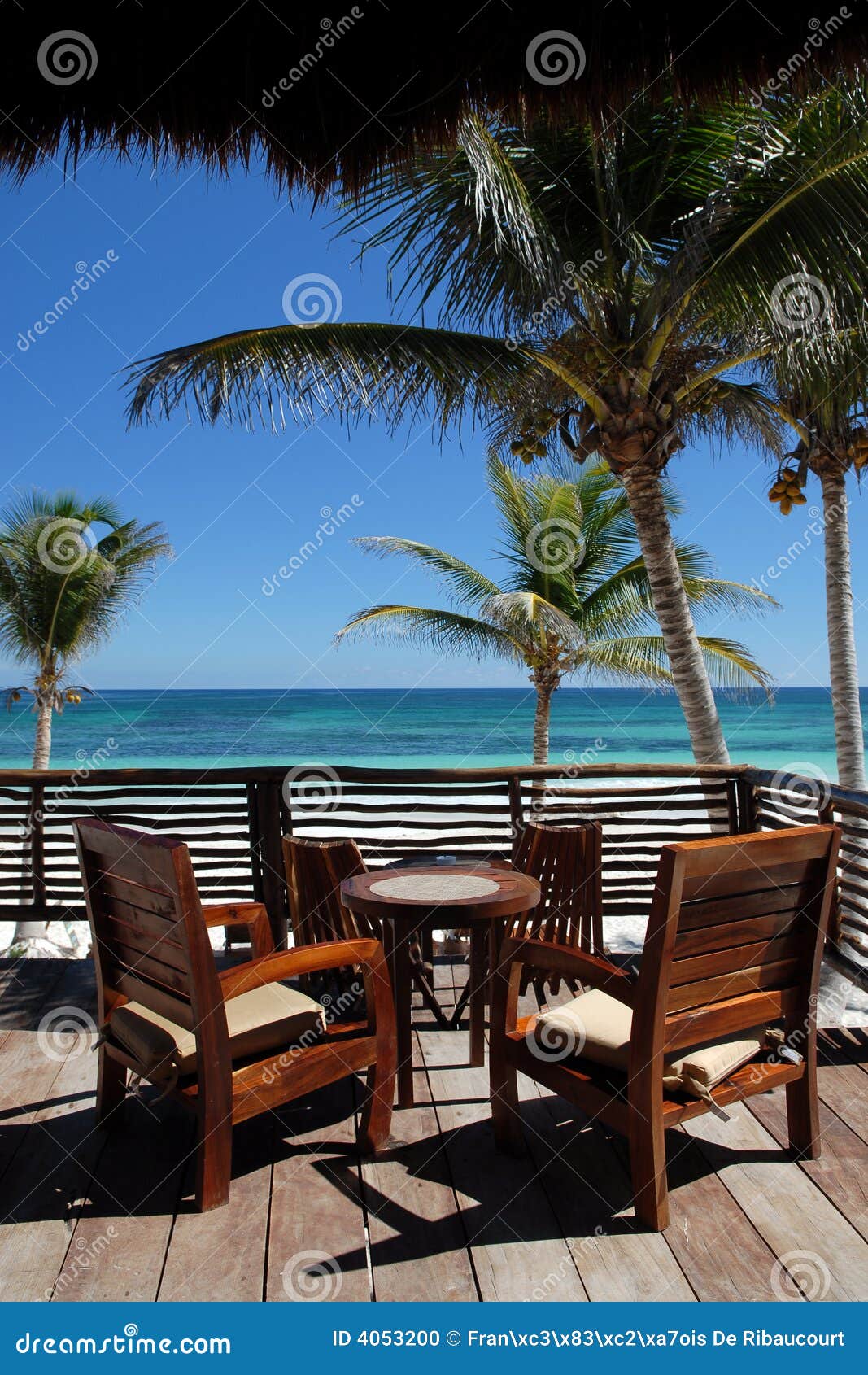 deck overlooking beach