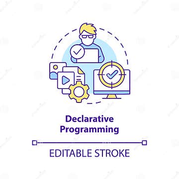 Declarative Programming Concept Icon Stock Vector - Illustration of ...
