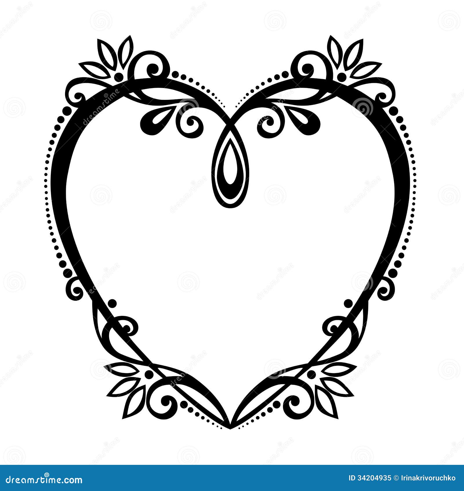 Deco Heart stock vector. Illustration of graphic, card 34204935