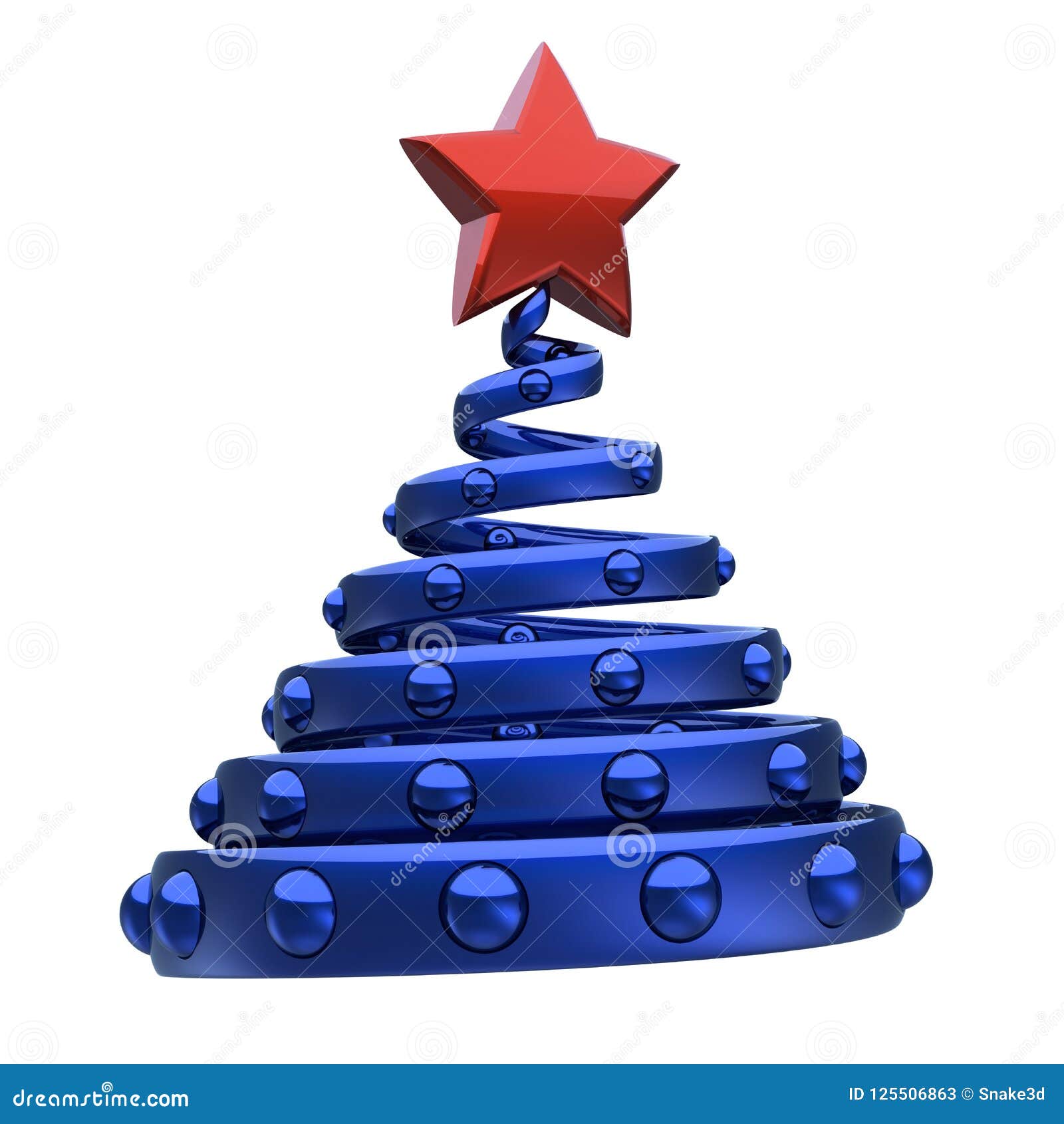Decoração Da Estrela Do Vermelho Azul Do Sumário Da árvore De Natal  Ilustração Stock - Ilustração de cumprimento, elemento: 125506863
