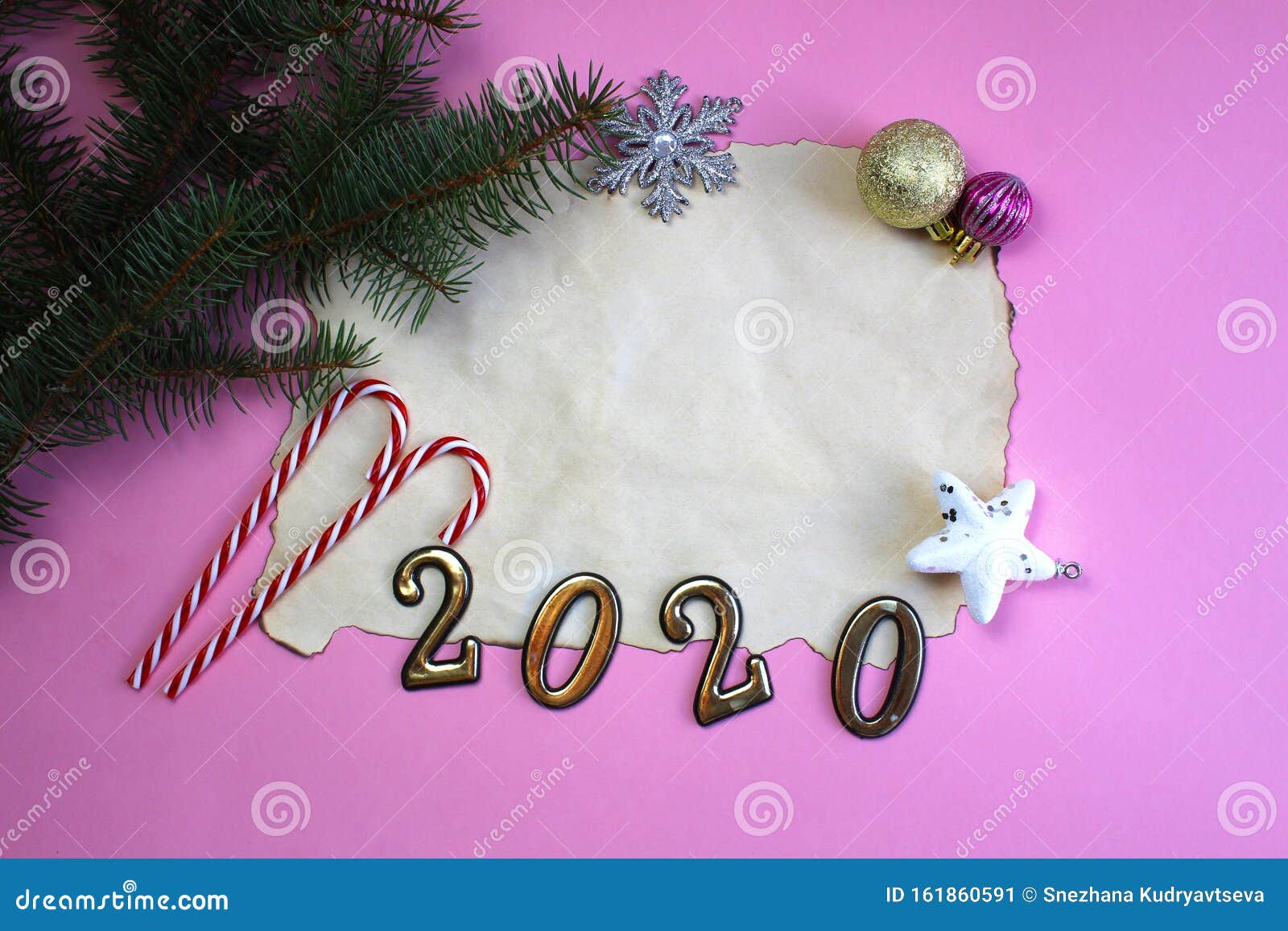 Decoração De Natal Para Escrever Texto Numa Folha Antiga Imagem de Stock -  Imagem de fundo, filial: 161860591