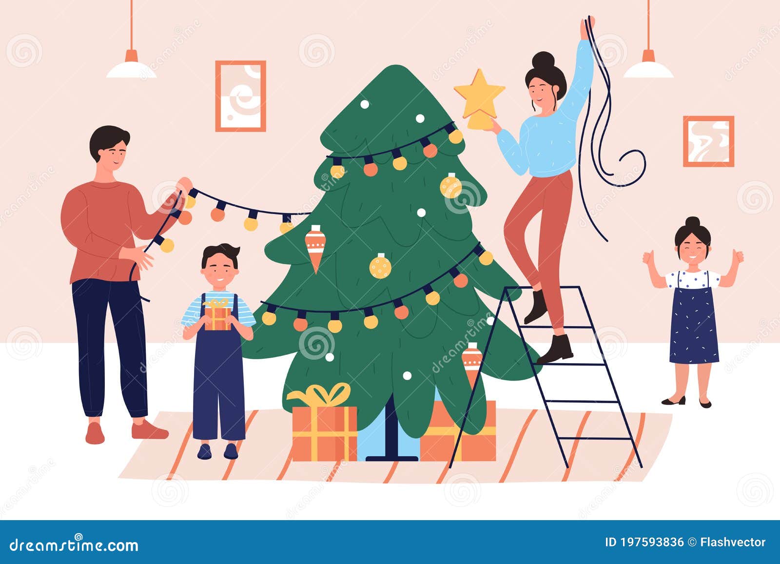 Decoración De árbol De Navidad, Dibujos Animados De Madre, Padre E Hijos Decorando El árbol De Navidad Ilustración del Vector - Ilustración de cabrito, vacaciones: 197593836 Decoración De árbol De Navidad, Dibujos Animados De Madre, Padre E Hijos Decorando El árbol De Navidad Ilustración del Vector - Ilustración de cabrito, vacaciones: 197593836