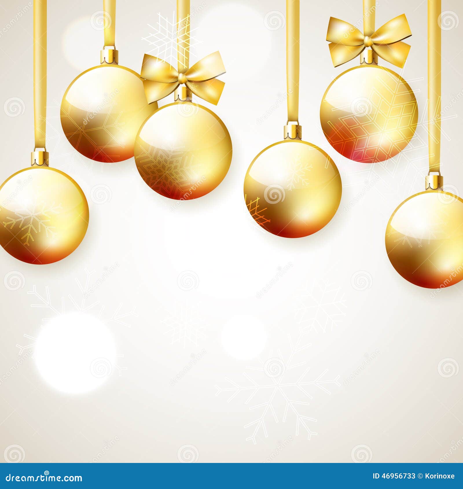 Decoración De Oro Colgante De Bolas De Navidad Vector - Ilustración de vacaciones, feliz: 46956733