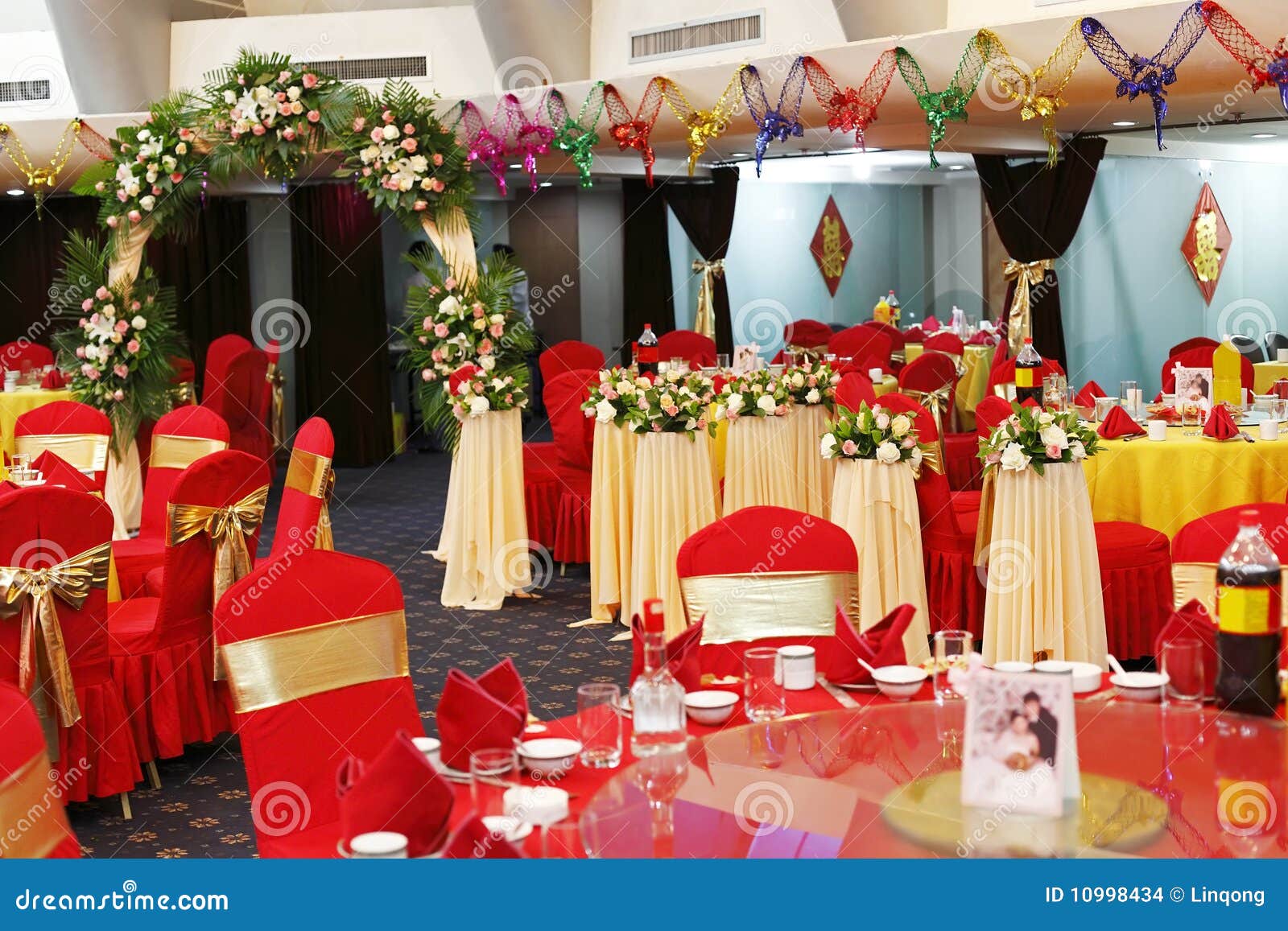 Decoración En Banquete De La Boda Foto de archivo Imagen de apropiado