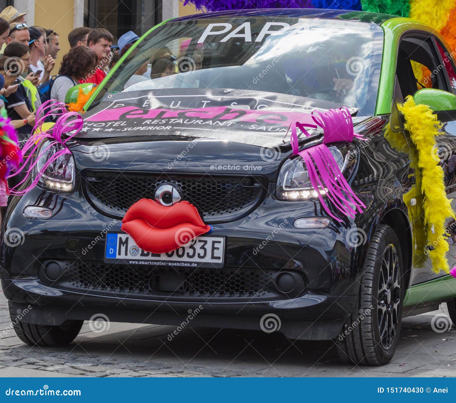 Munich, Germany. 15th July, 2017. Pride car. Today the Pride (Christopher  Street Day) took place in Munich. Several political and queer groups such  as some corporations organized it and participated. Credit: Alexander