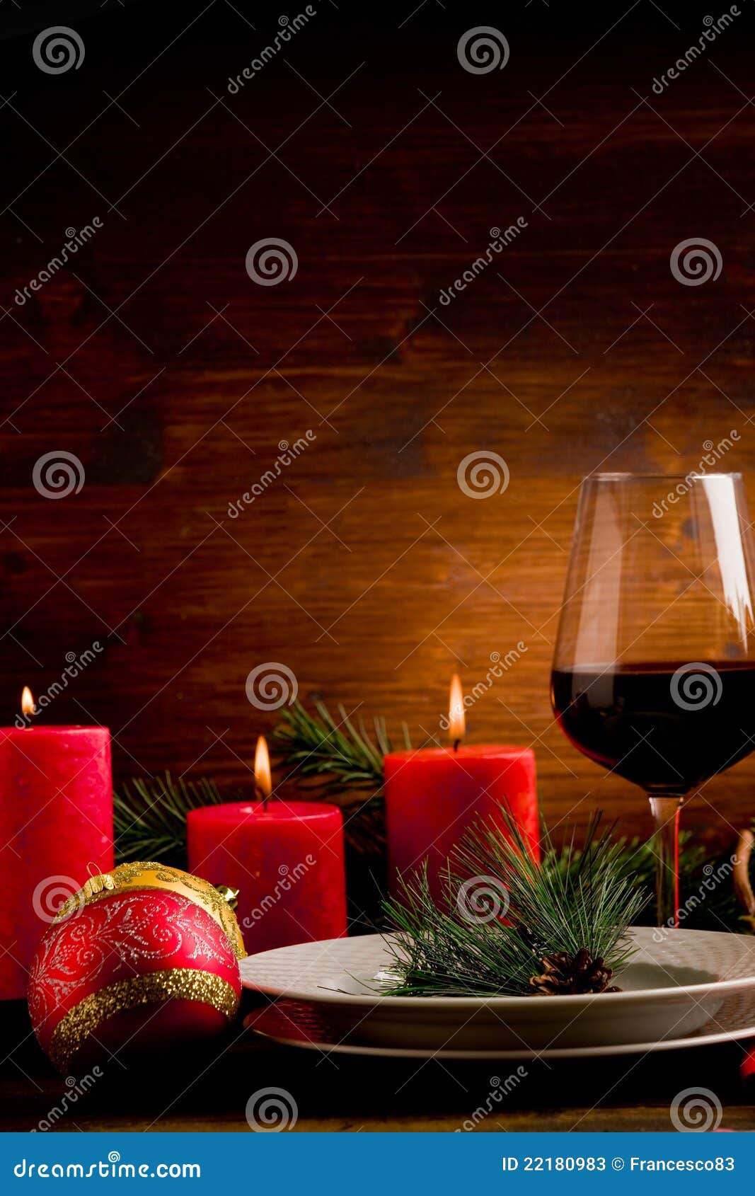 Decorated Christmas Table stock image. Image of festival 22180983