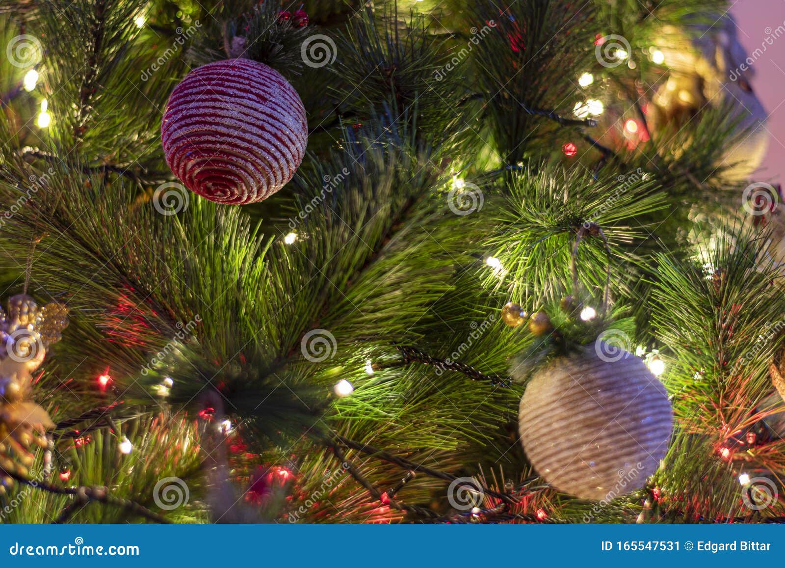 Christmas Tree Full of Light and Joy Stock Image - Image of decorated ...