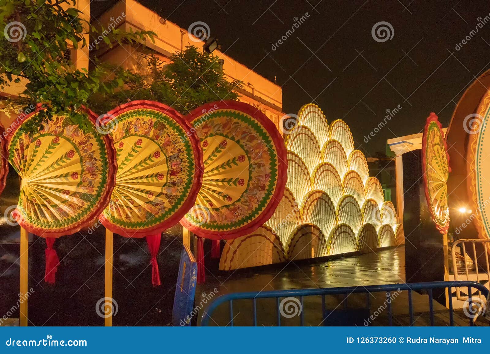 Decorated Durga Puja Pandal Kolkata West Bengal India