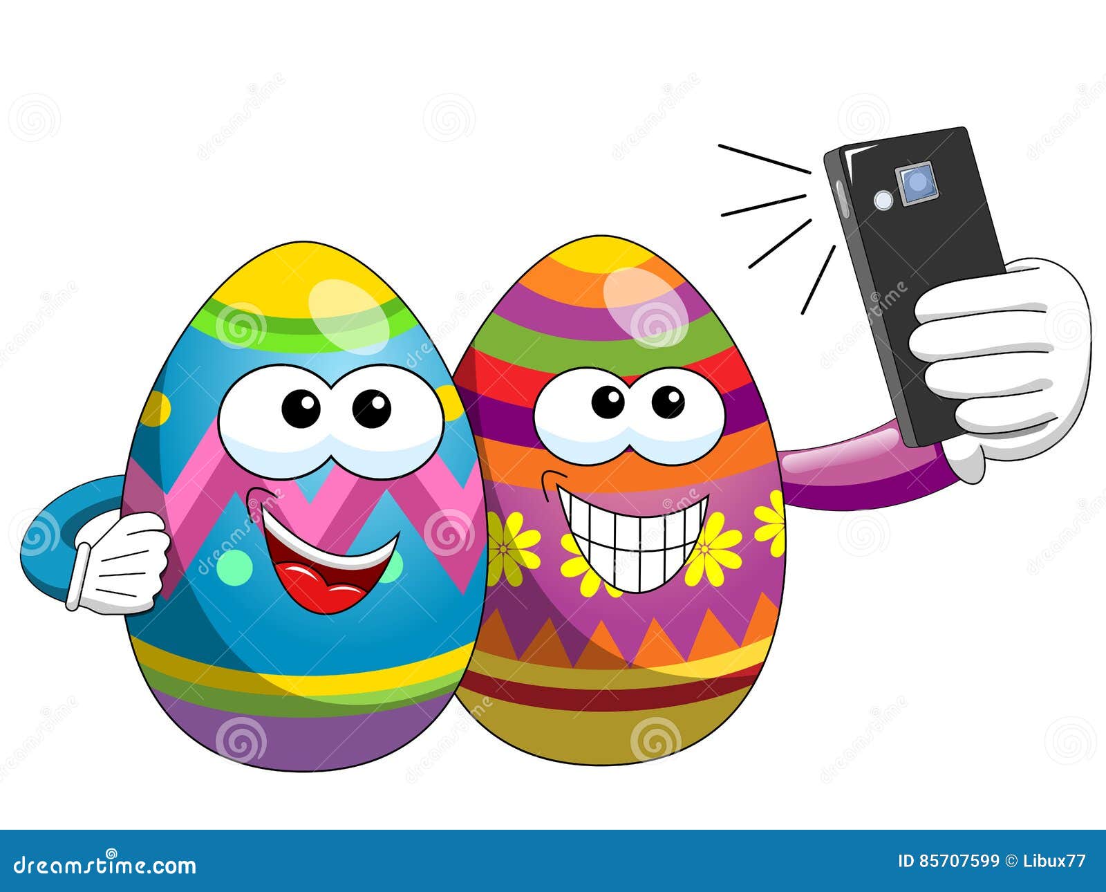Decorated Easter Eggs Cartoon Taking Selfie Smartphone Isolated Stock Vector - Illustration of funny, eggs: 85707599 Decorated Easter Eggs Cartoon Taking Selfie Smartphone Isolated Stock Vector - Illustration of funny, eggs: 85707599