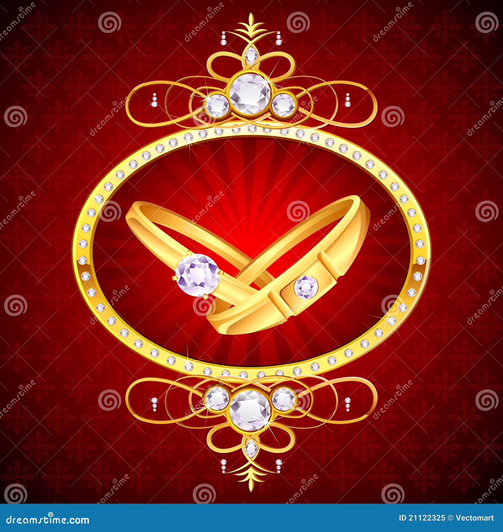 Decorated Engagement Ring stock vector. Illustration of passion 21122325