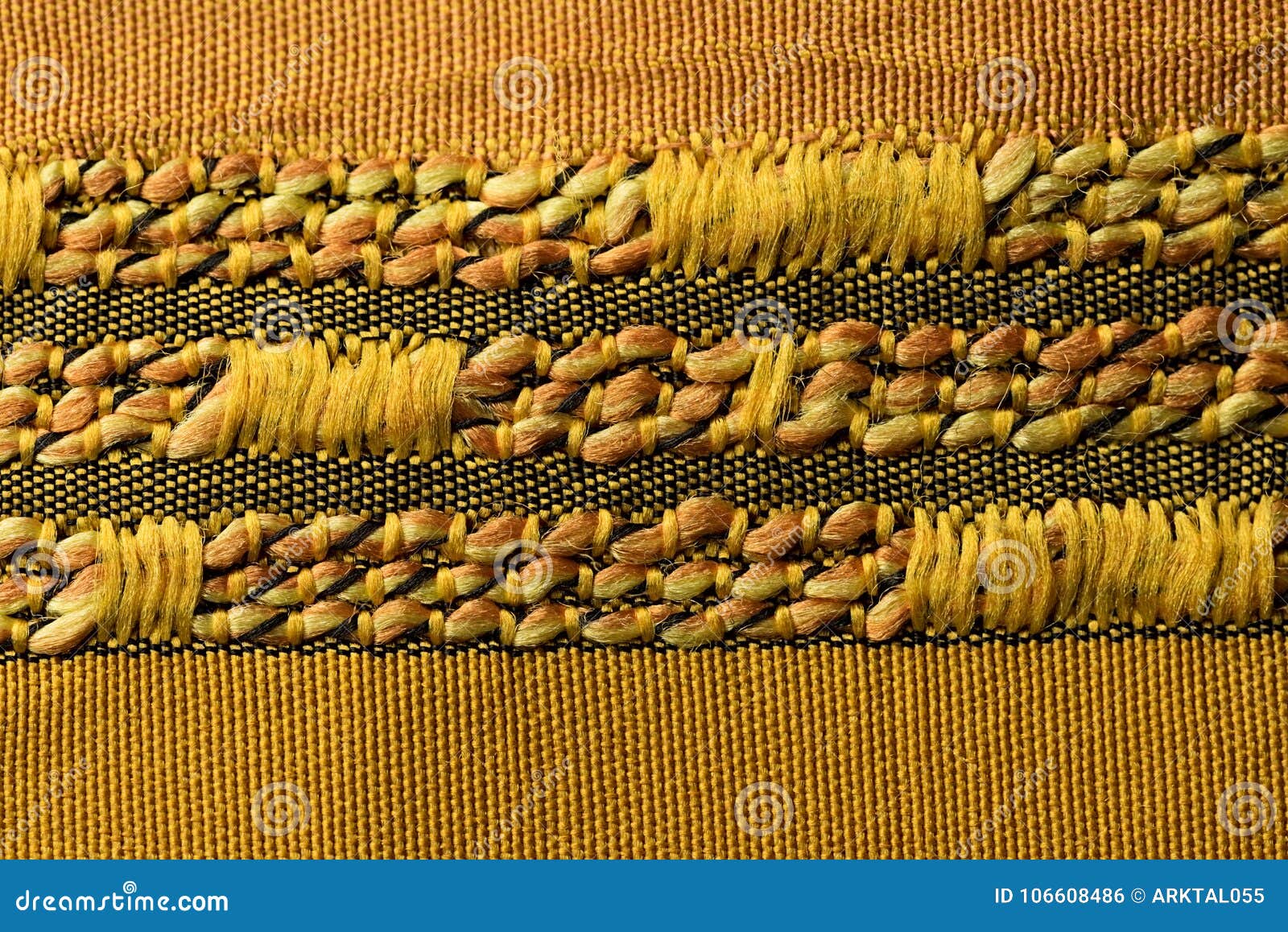 Decorated Fabric Tissue Detail Macro Closeup Stock Photo Image of