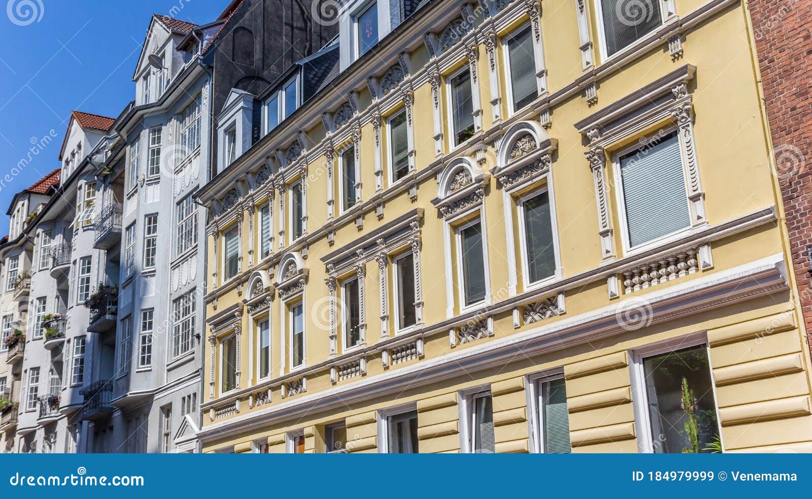 Decorated Facade of a Historic House in Flensburg Stock Image Image